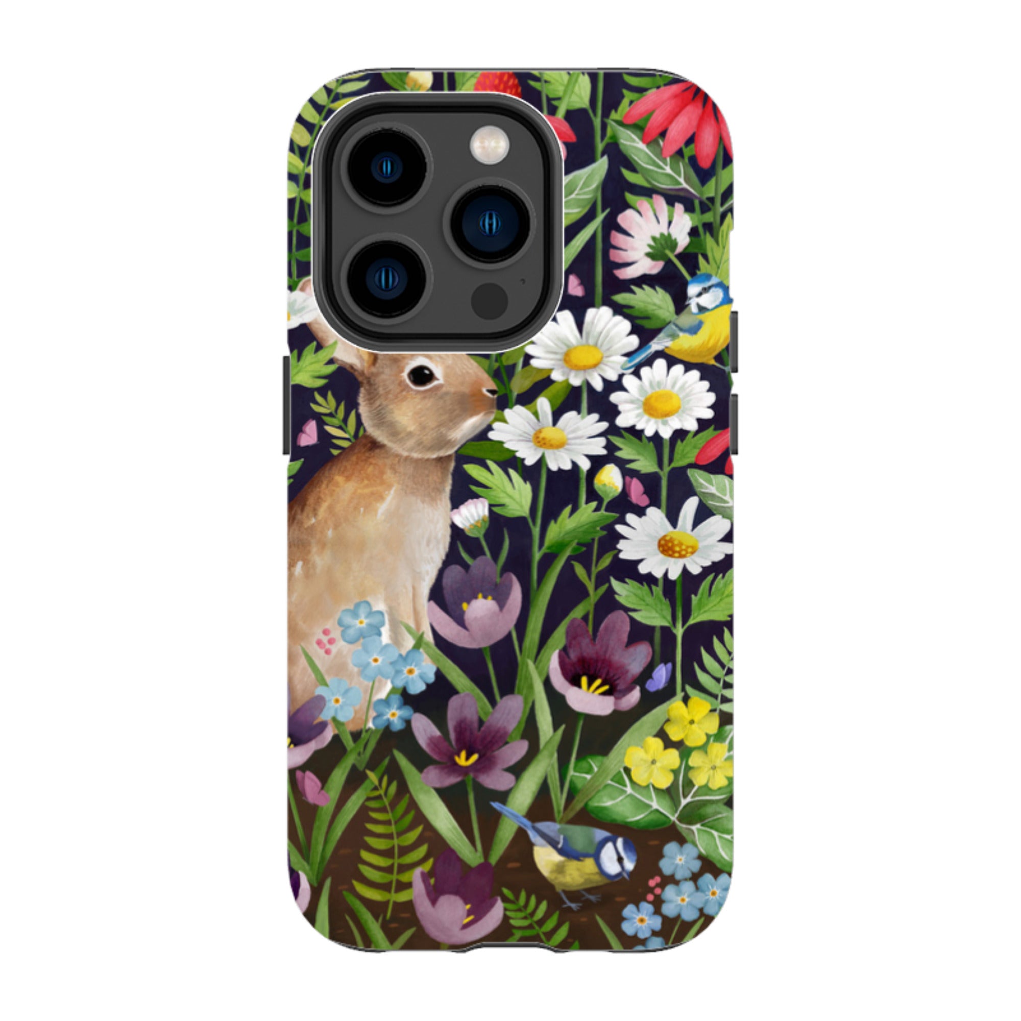 iPhone Tough Case - Rabbit And Wildflowers By Bex Parkin