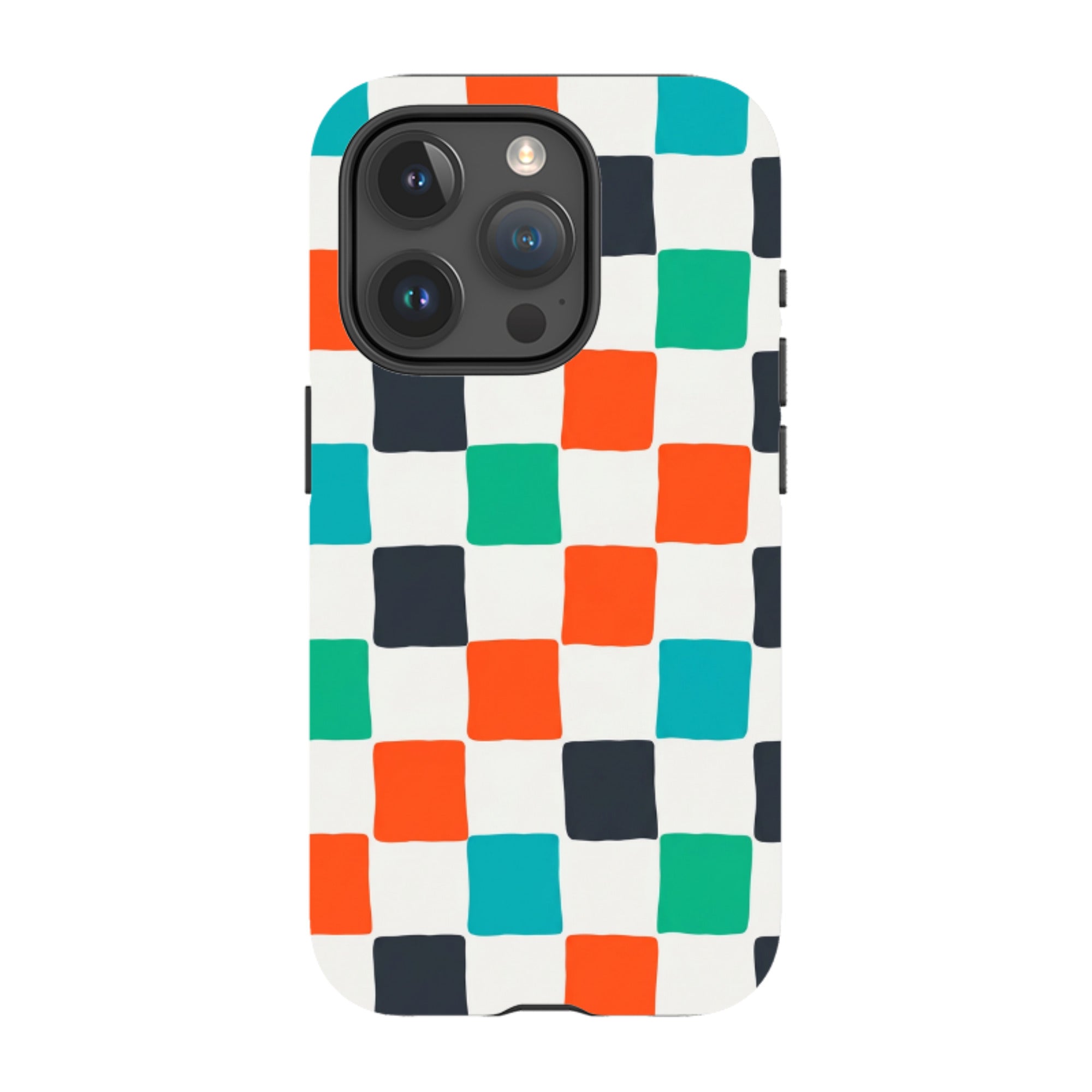 iPhone MagSafe Tough Case - Multi-Color Checkerboard
