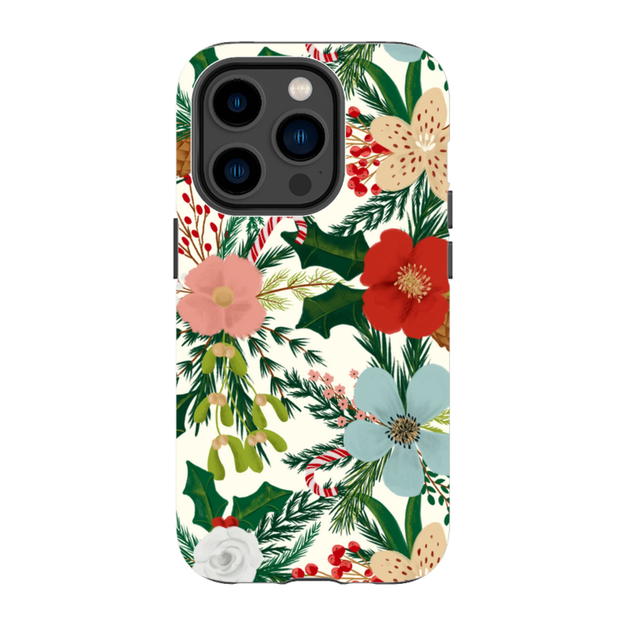 iPhone MagSafe Tough Case - Christmas Florals By Abby Jacobs
