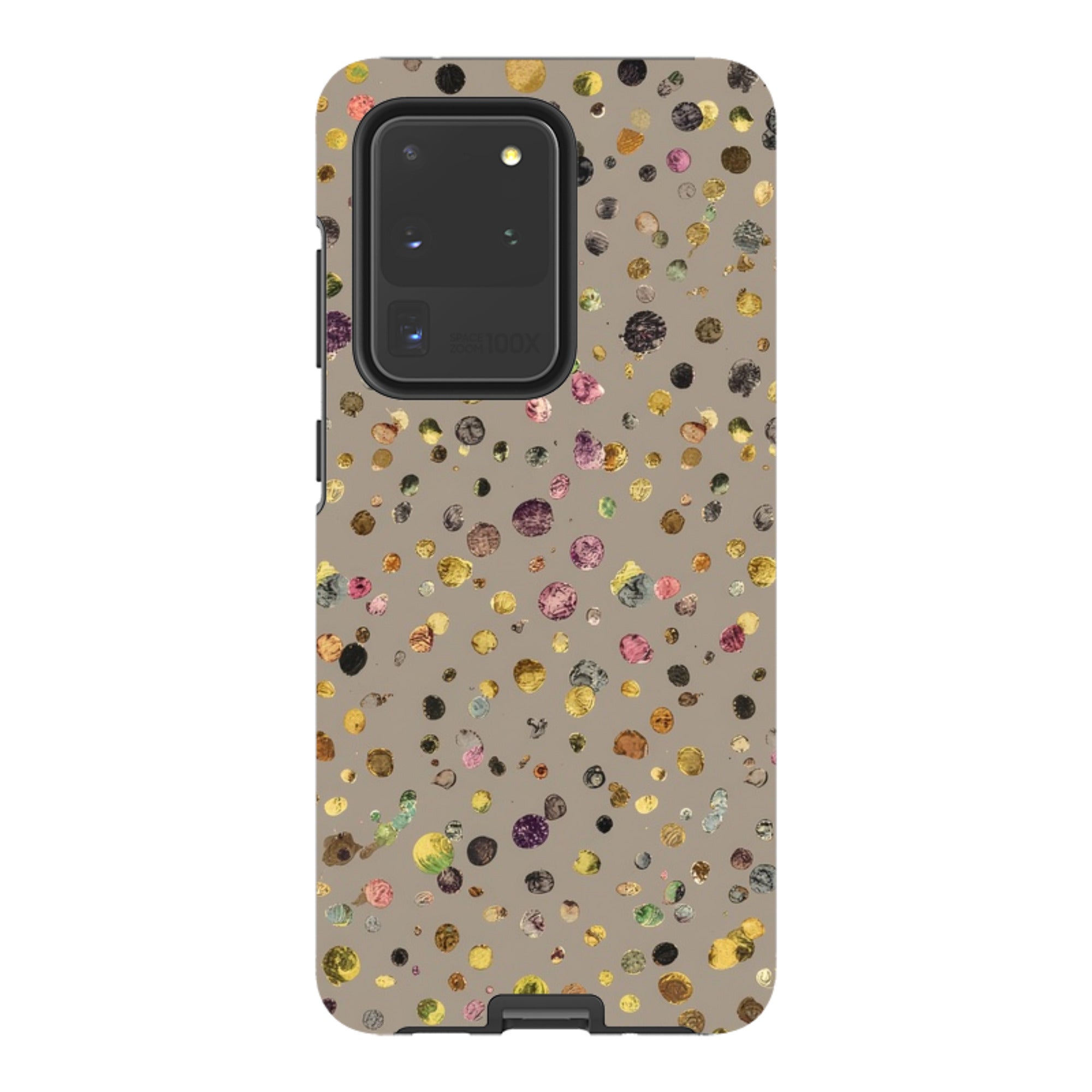 Samsung Tough  Case - Grey Polka