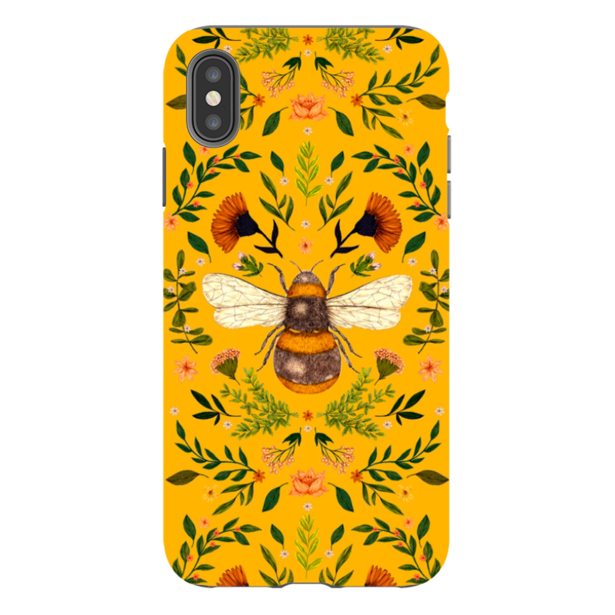 iPhone Tough Case - Botanical Bee Honey By Jade Mosinski