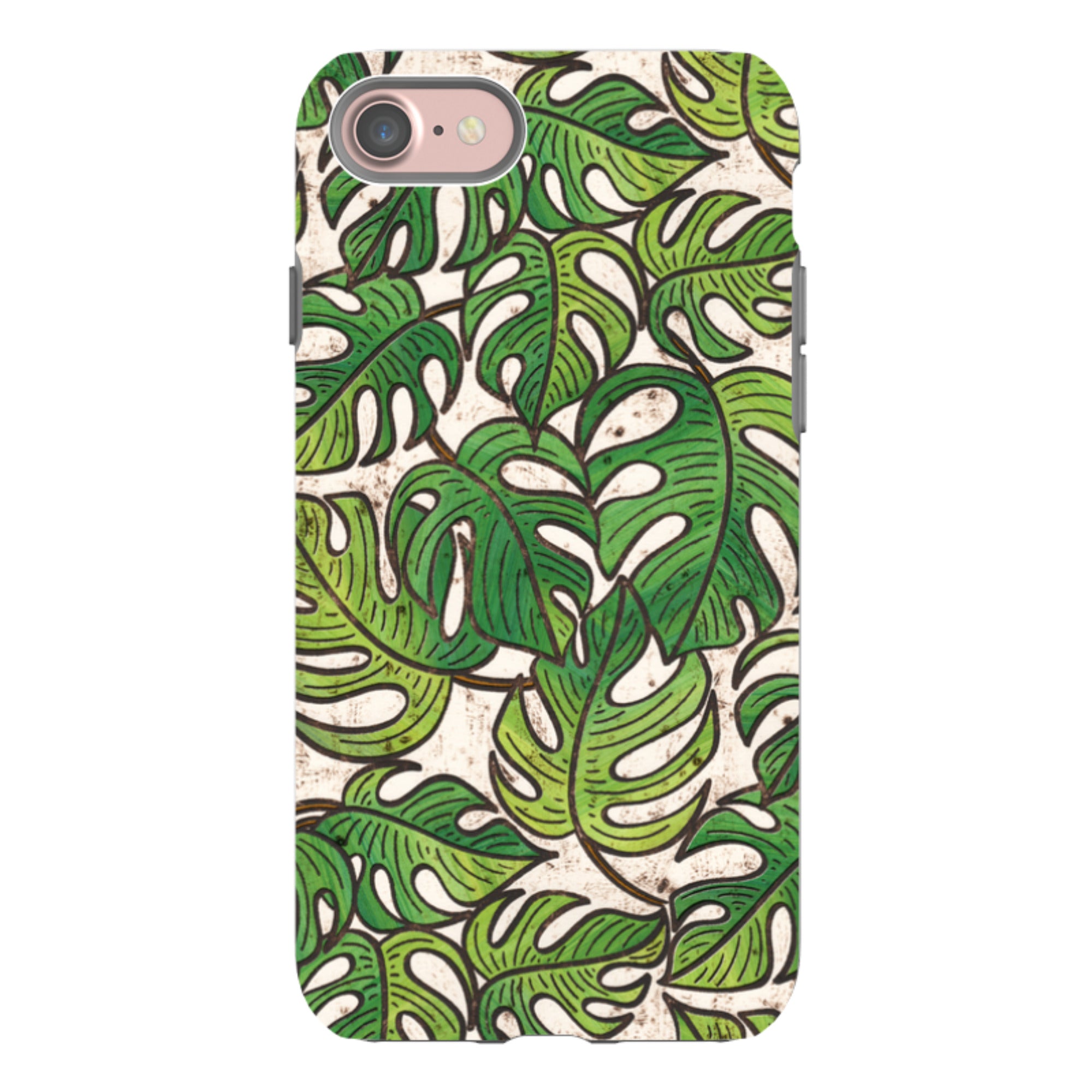 iPhone Tough Case - Green Floral 1 By Amelia Bowman