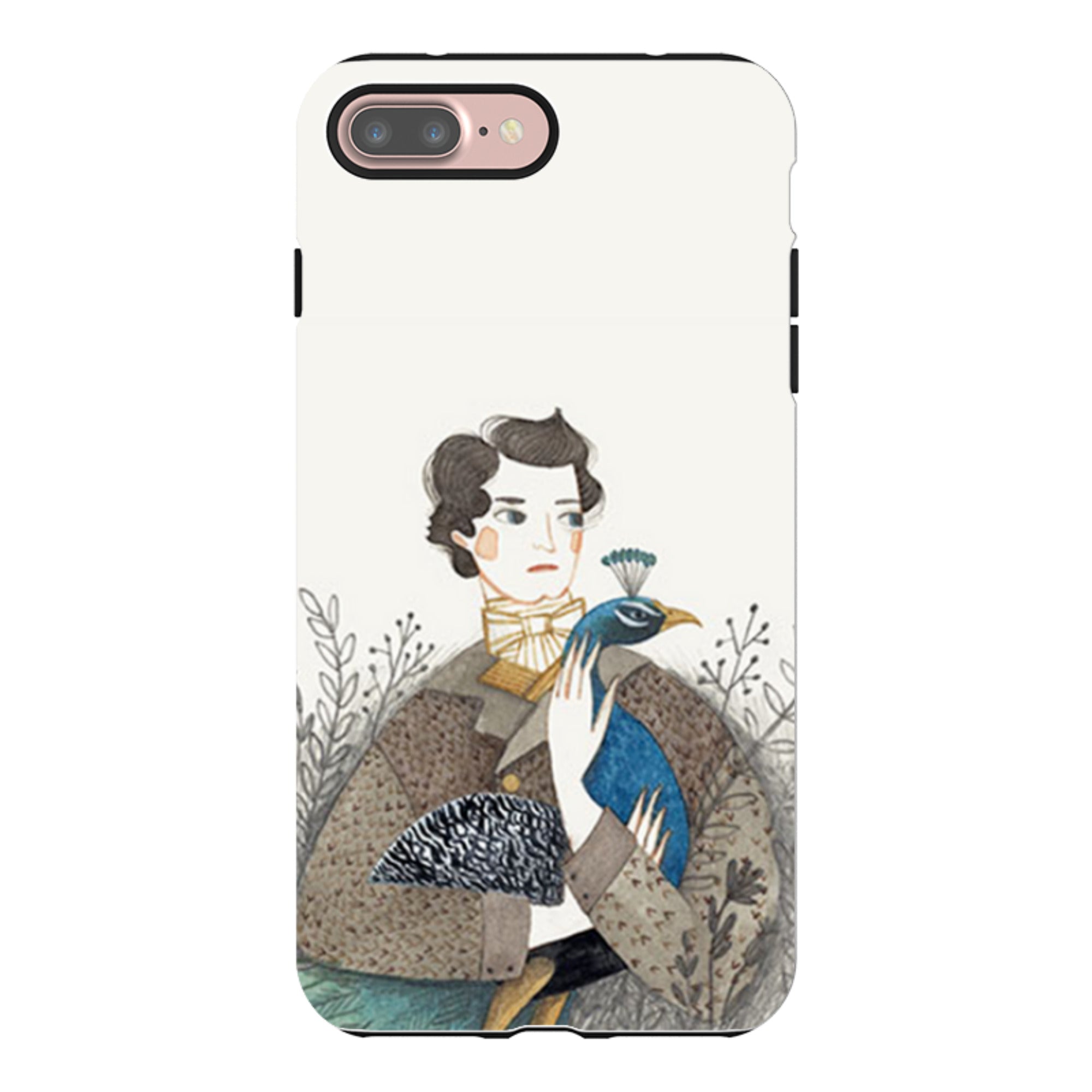 iPhone Tough Case - Man With Peacock By Meghann Rader