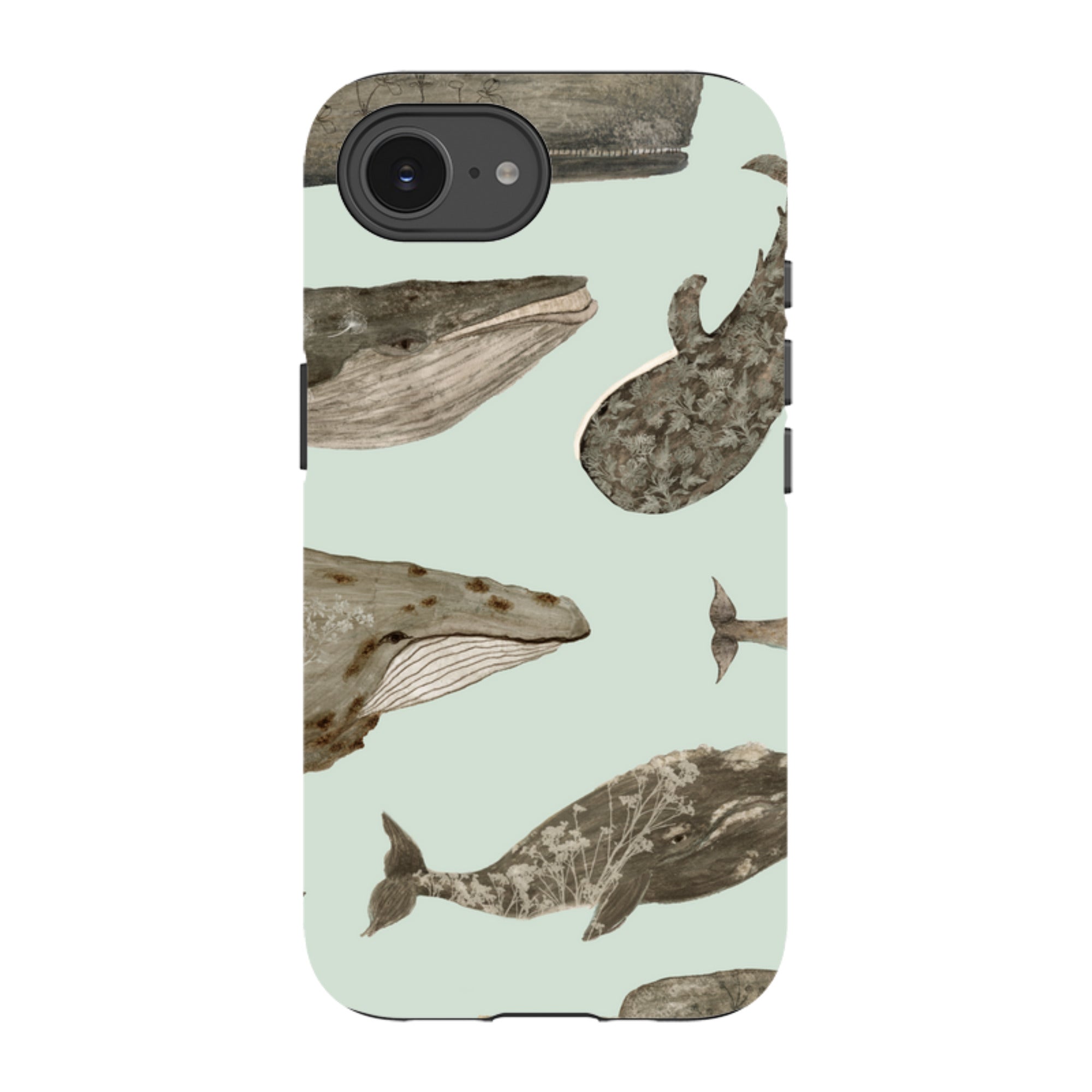 iPhone Tough Case - Wild Flower Whales By Katherine Quinn