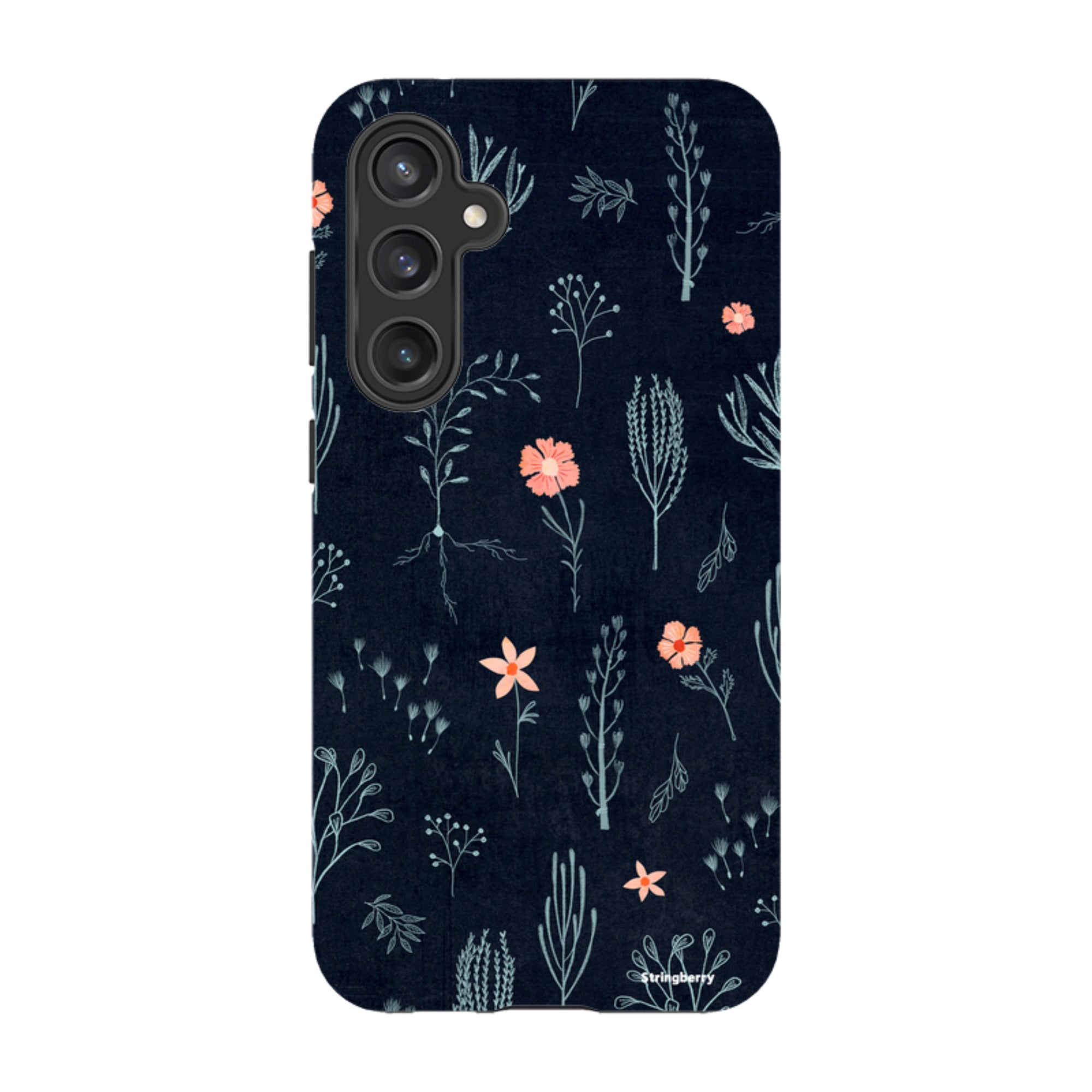 Samsung Tough Case - Floral Light Blue And Pink By Katherine Quinn