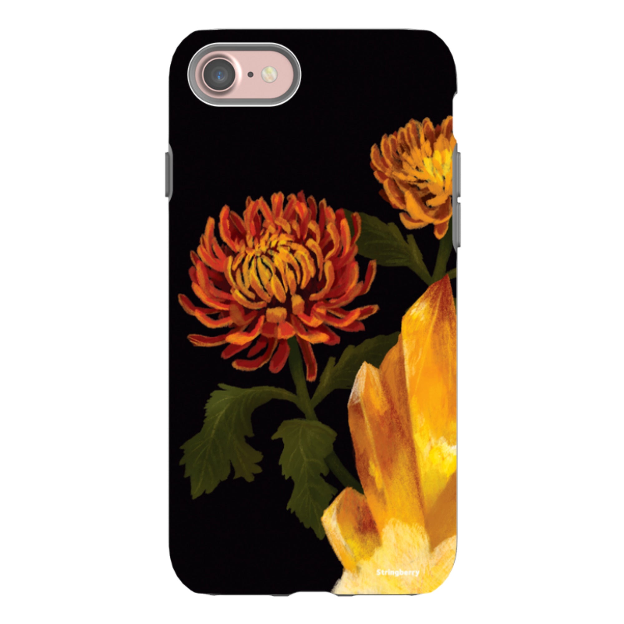 iPhone Tough Case - Chrysanthemum Citrine By Anna Stead