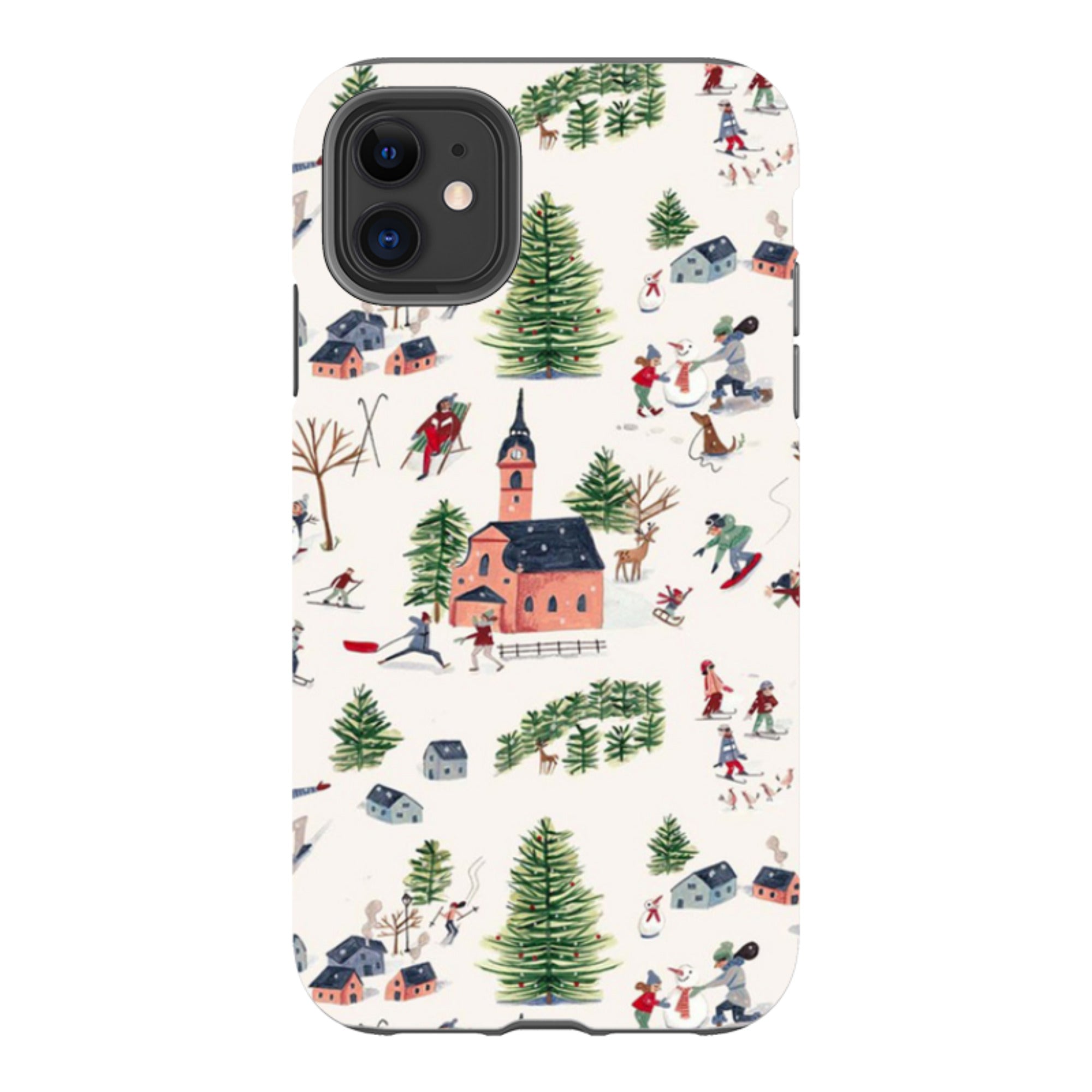 iPhone Tough Case - Skiing By Caroline Bonne Muller