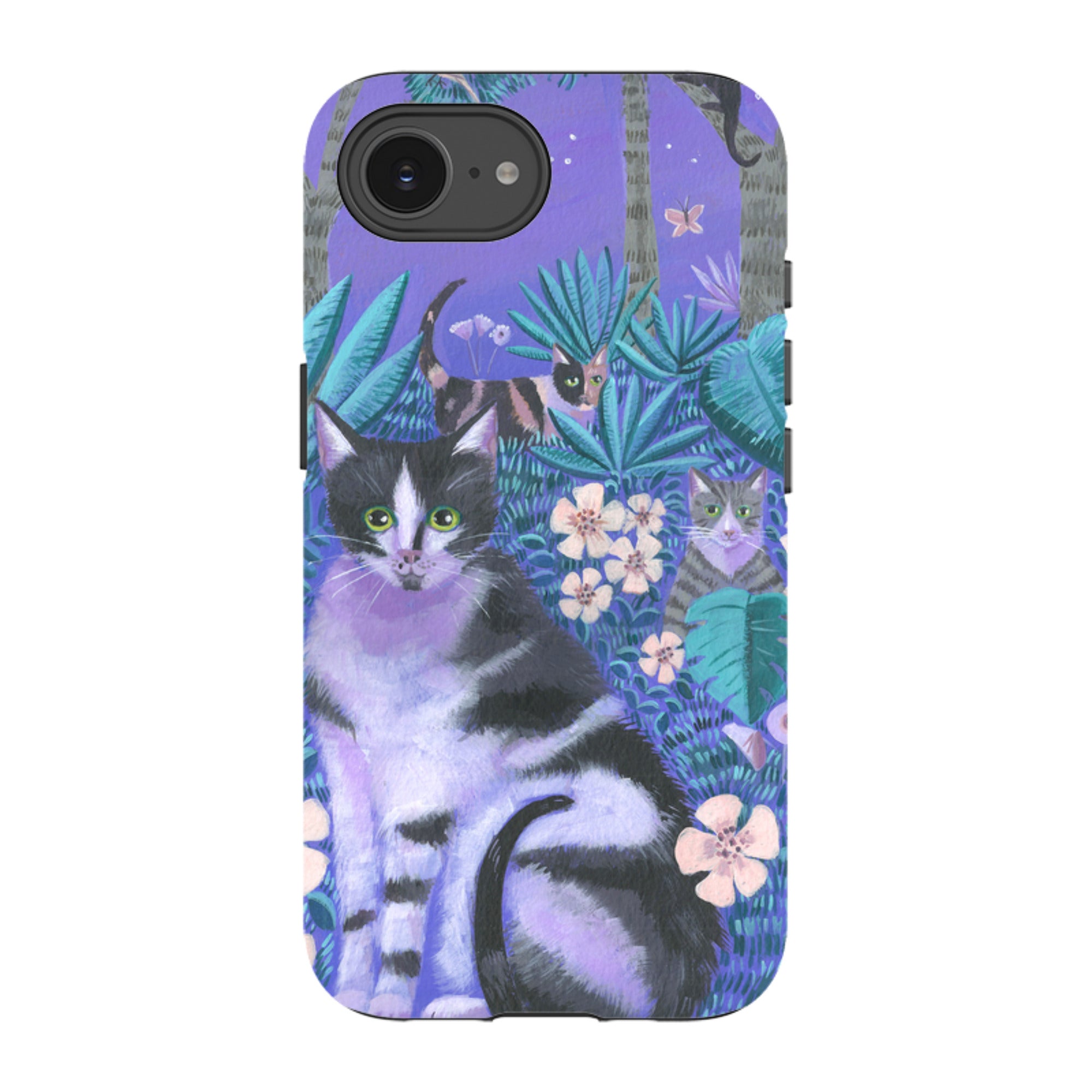 iPhone Tough Case - Night Cats 2 By Mary Stubberfield