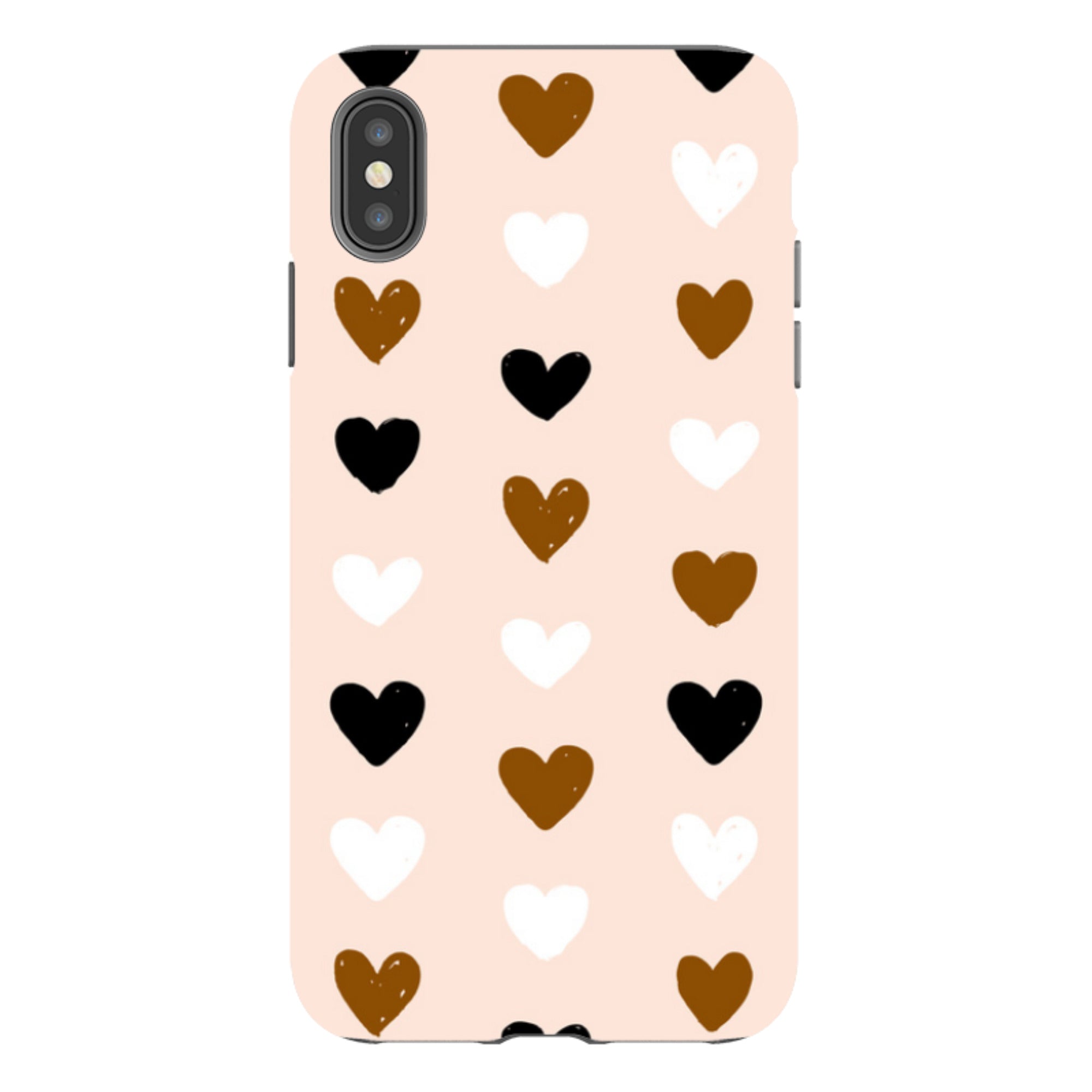 iPhone Tough Case - Hearts Pale