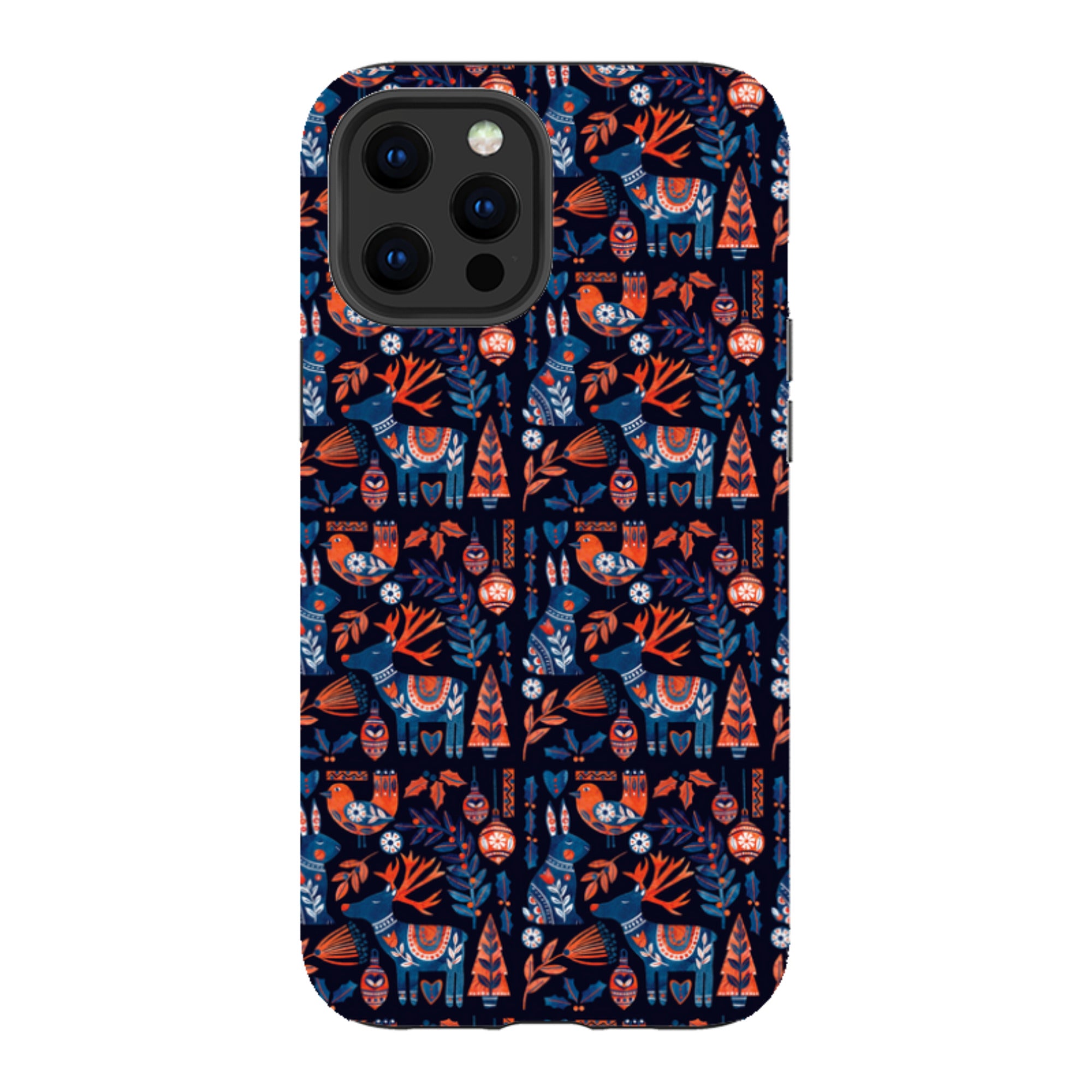 iPhone Tough Case - Scandi Animals Dark By Tracey English
