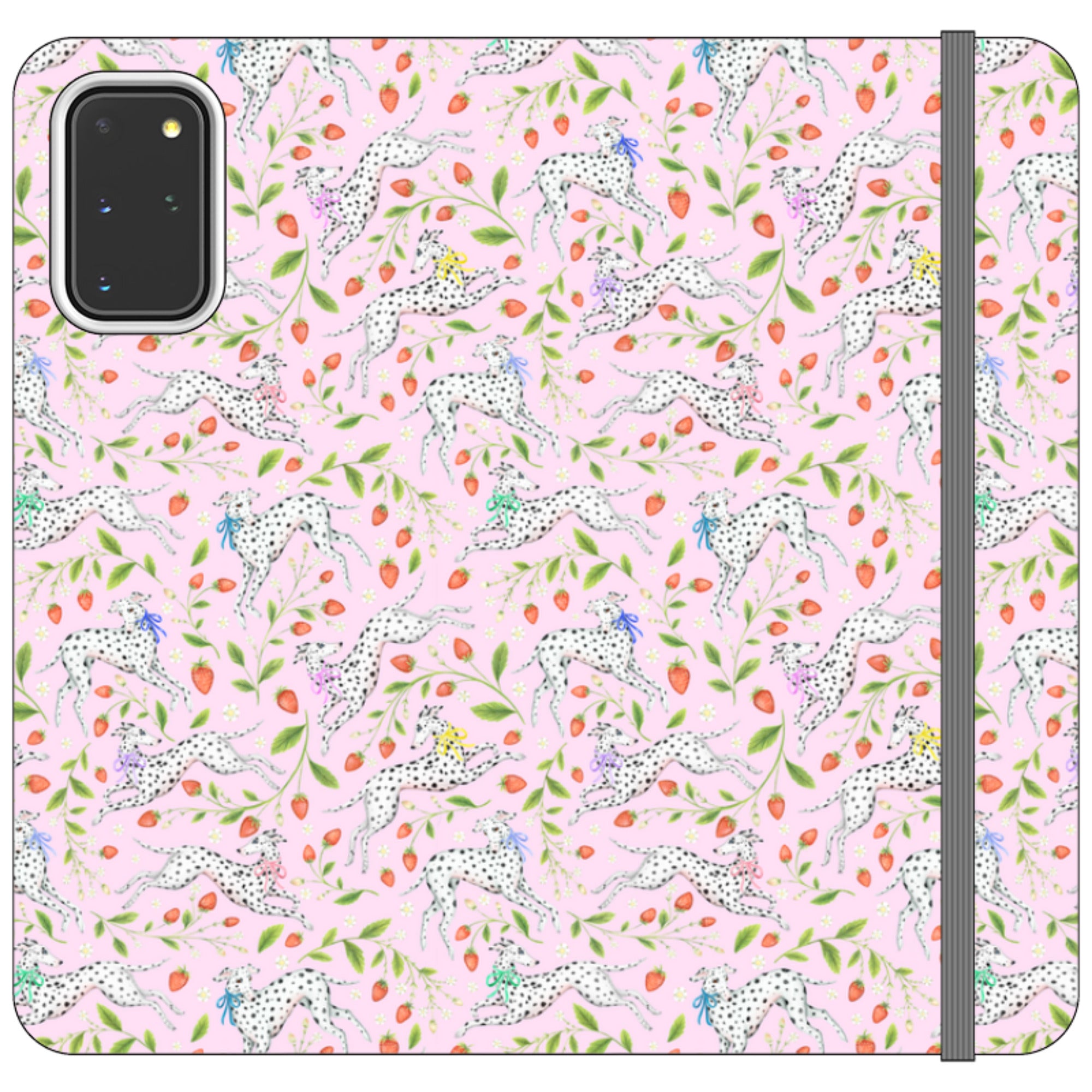 Spots and Strawbs Wallet Case By Catherine Rowe
