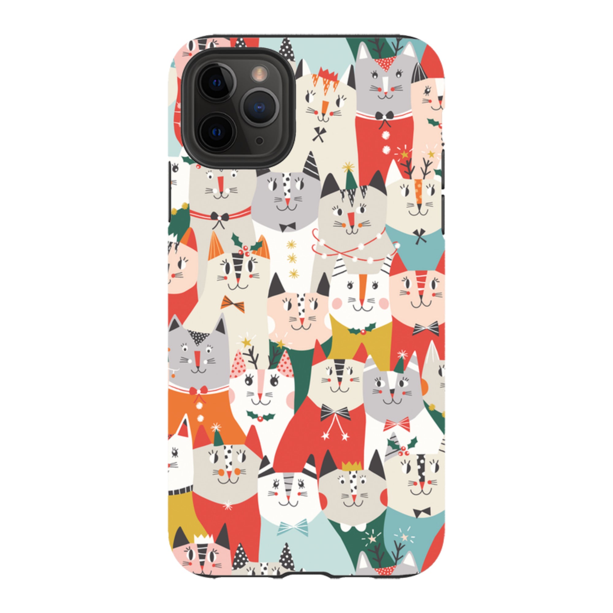 iPhone Tough Case - Christmas Cats By Ali Brookes
