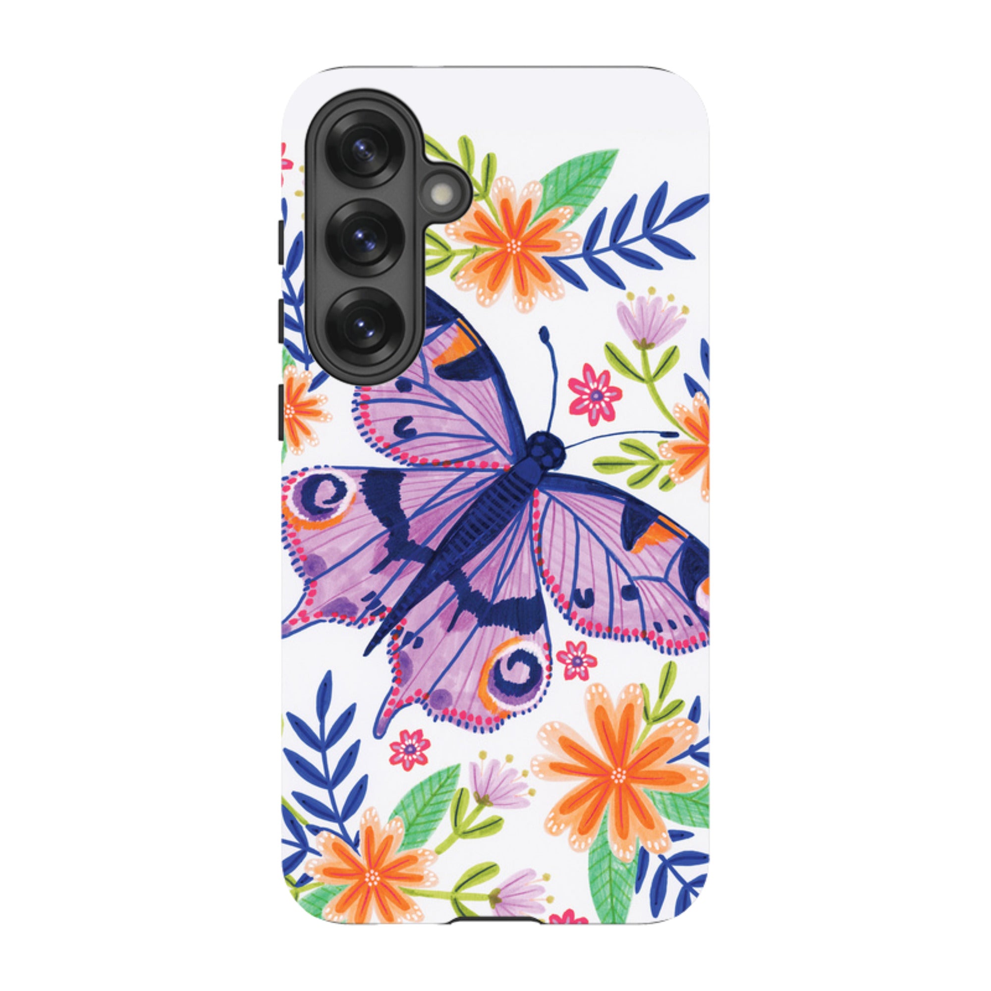 Samsung Tough Case - Floral Lilac Butterfly By Lee Foster Wilson