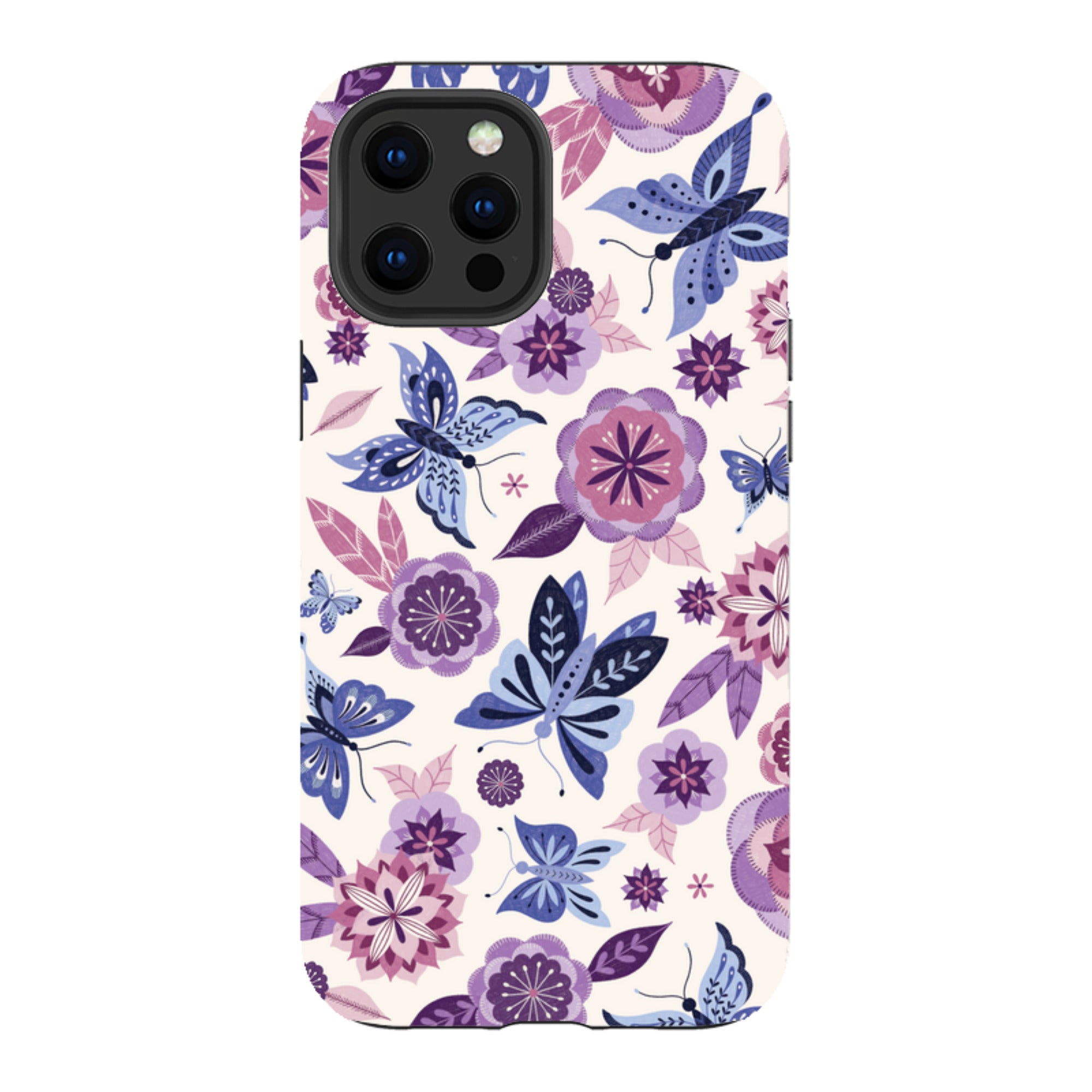iPhone Tough Case - Butterfly Blooms Ivory By Jenny Zemanek