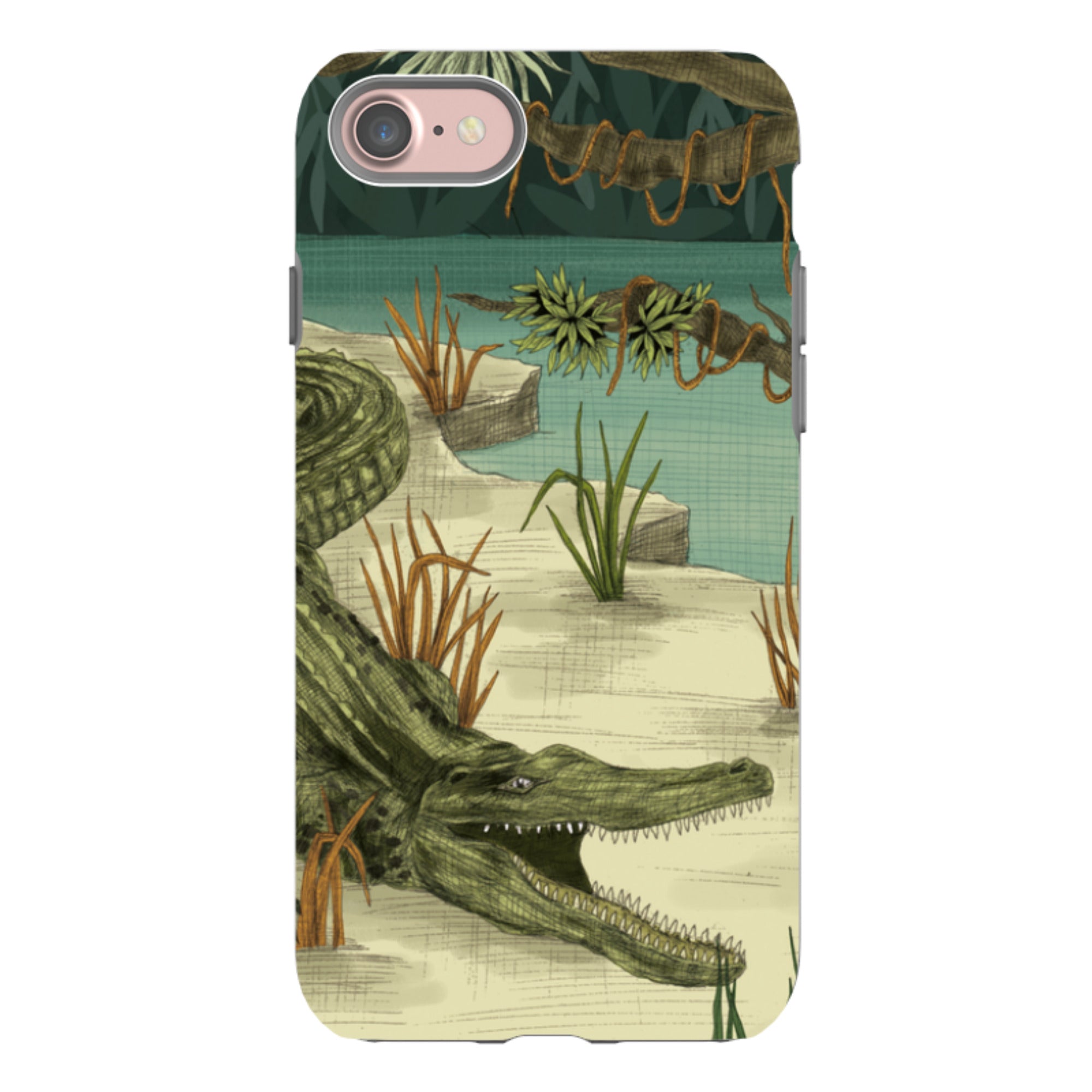 iPhone Tough Case - Crocodile By Jade Mosinski
