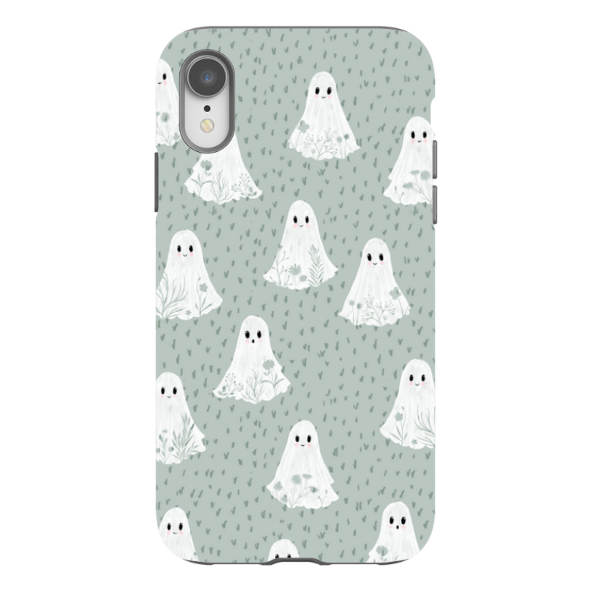 iPhone Tough Case - Floral Ghosts - Dusty Gourd By Katherine Quinn