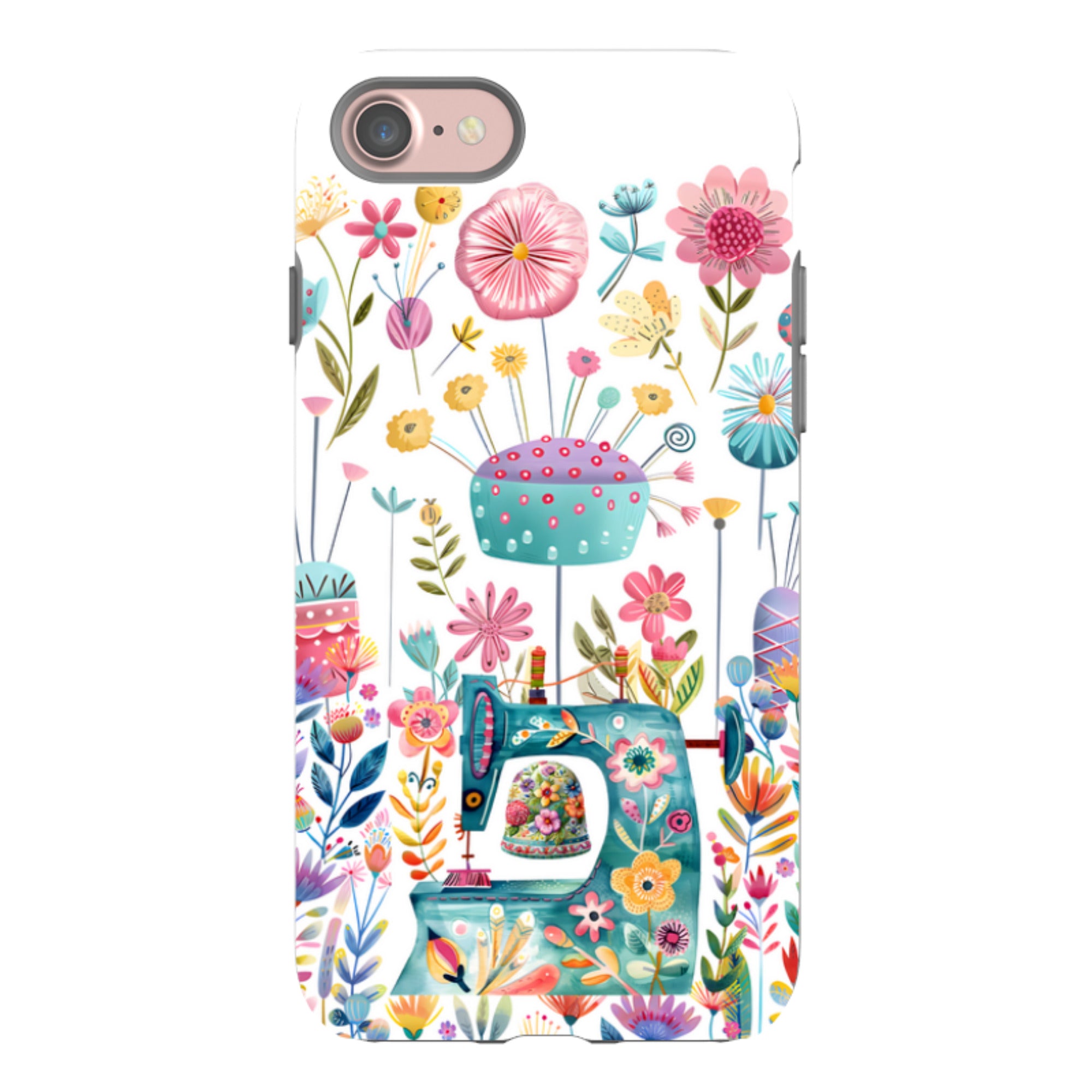 iPhone Case - Floral Sewing Machine