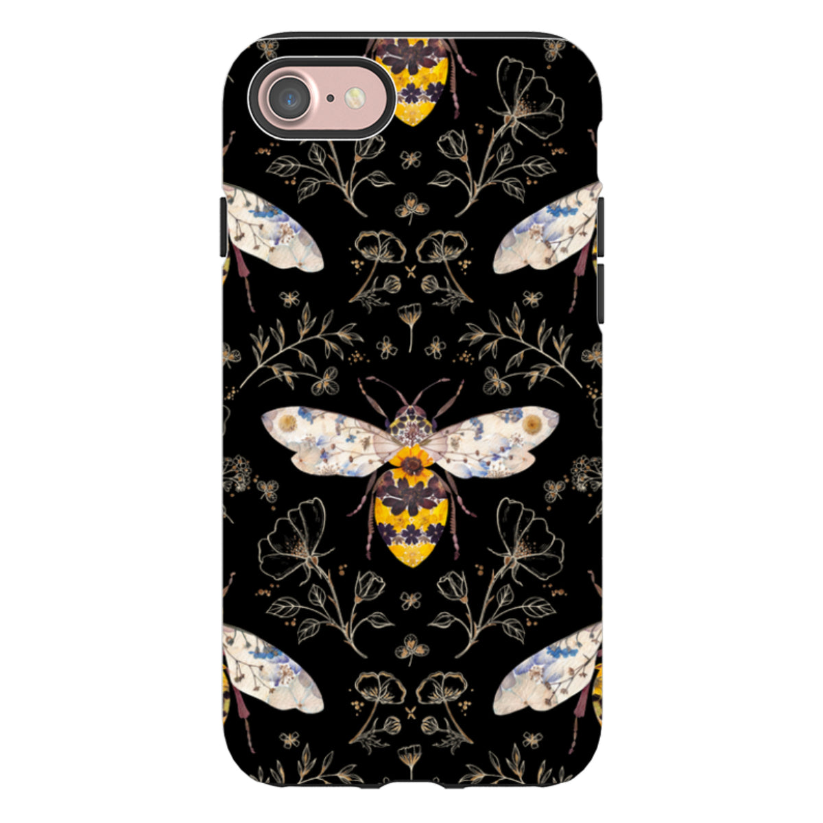 iPhone Tough Case - Midnight Bumble Bee By Helen Ahpornsiri