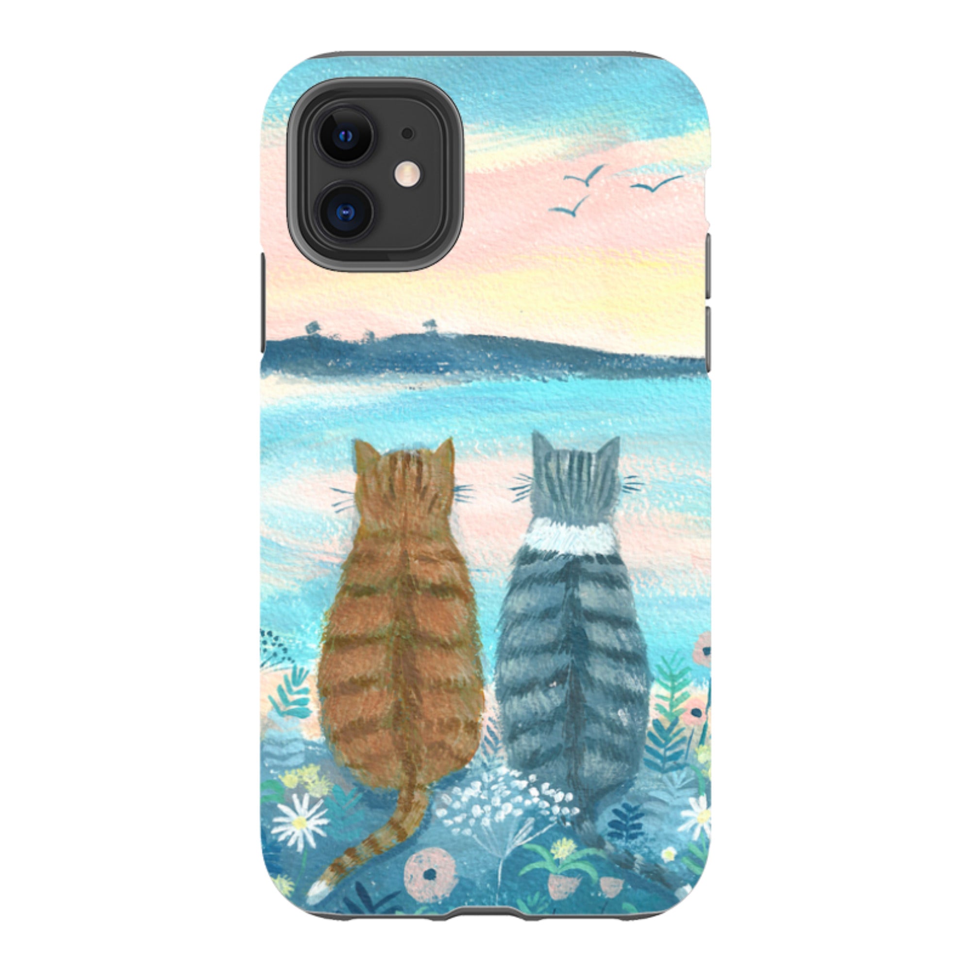 iPhone Tough Case - Sunset Cats 2 By Mary Stubberfield