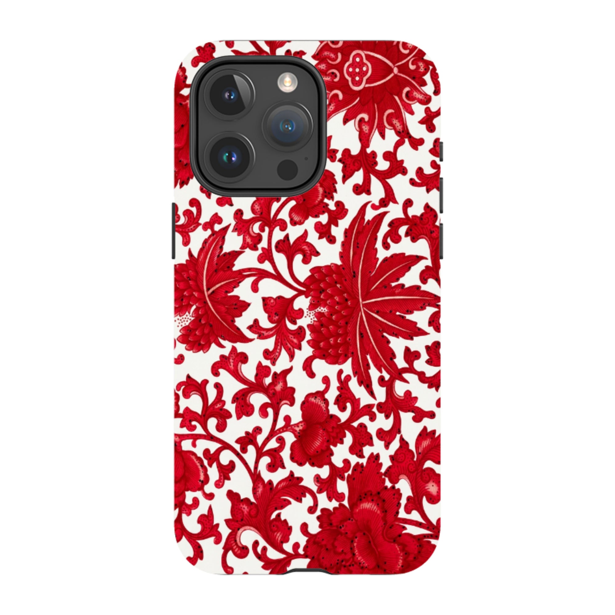 iPhone MagSafe Tough Case - Red Chinoiserie Floral