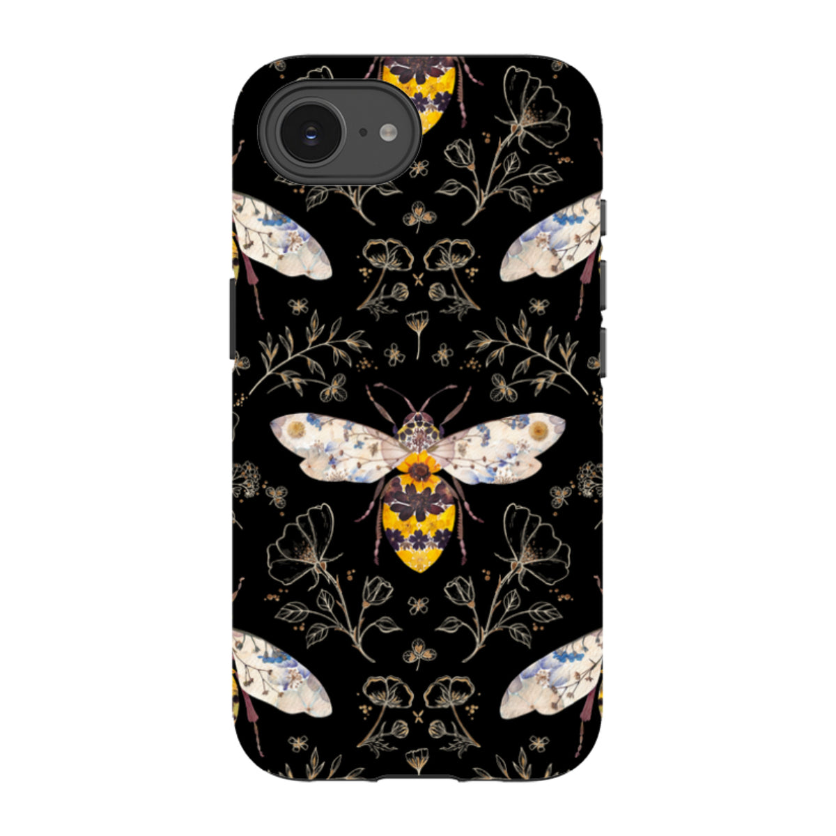 iPhone Tough Case - Midnight Bumble Bee By Helen Ahpornsiri