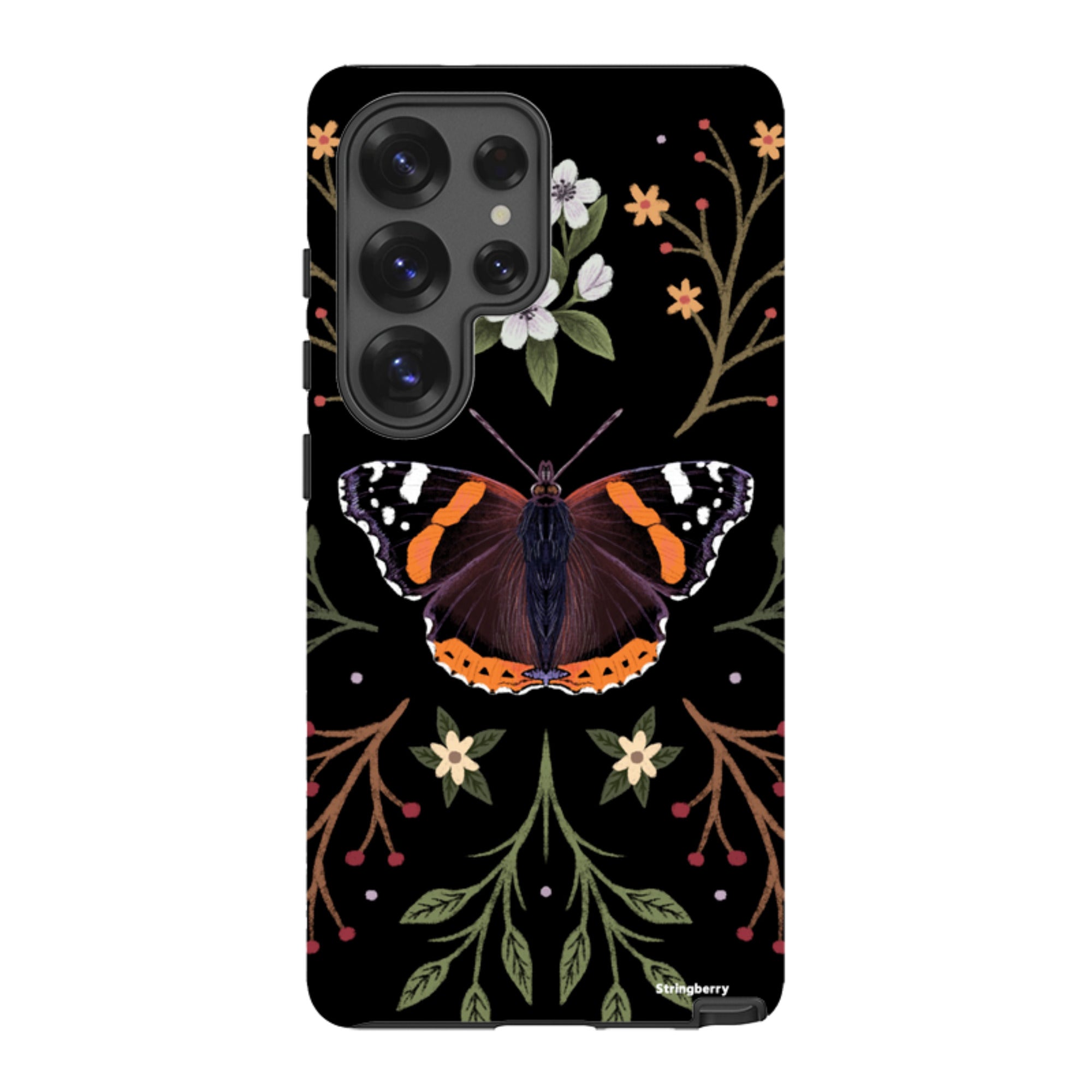 Samsung Tough Case - Red Admiral Butterfly By Anna Stead