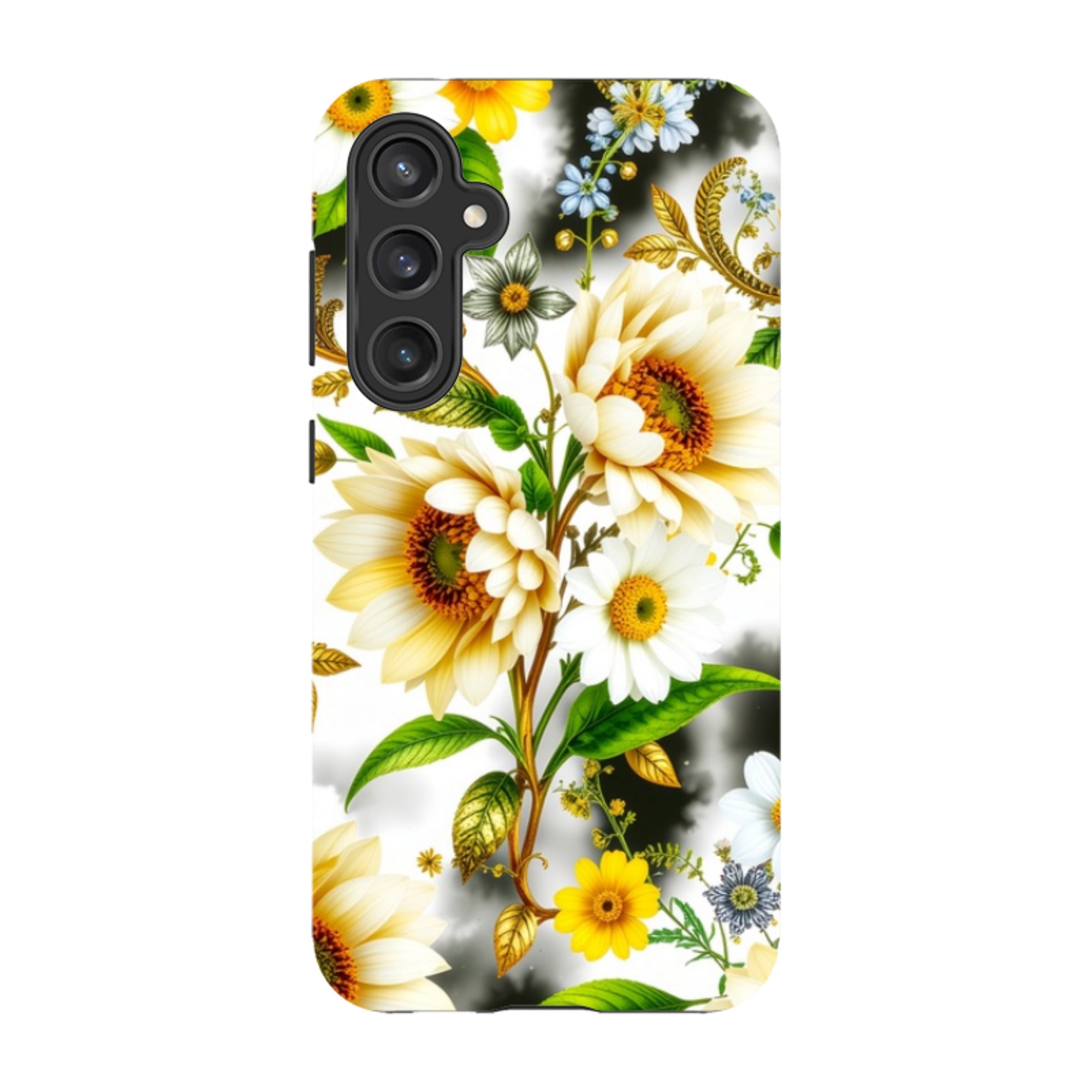 Samsung Tough  Case - Gold Flowers