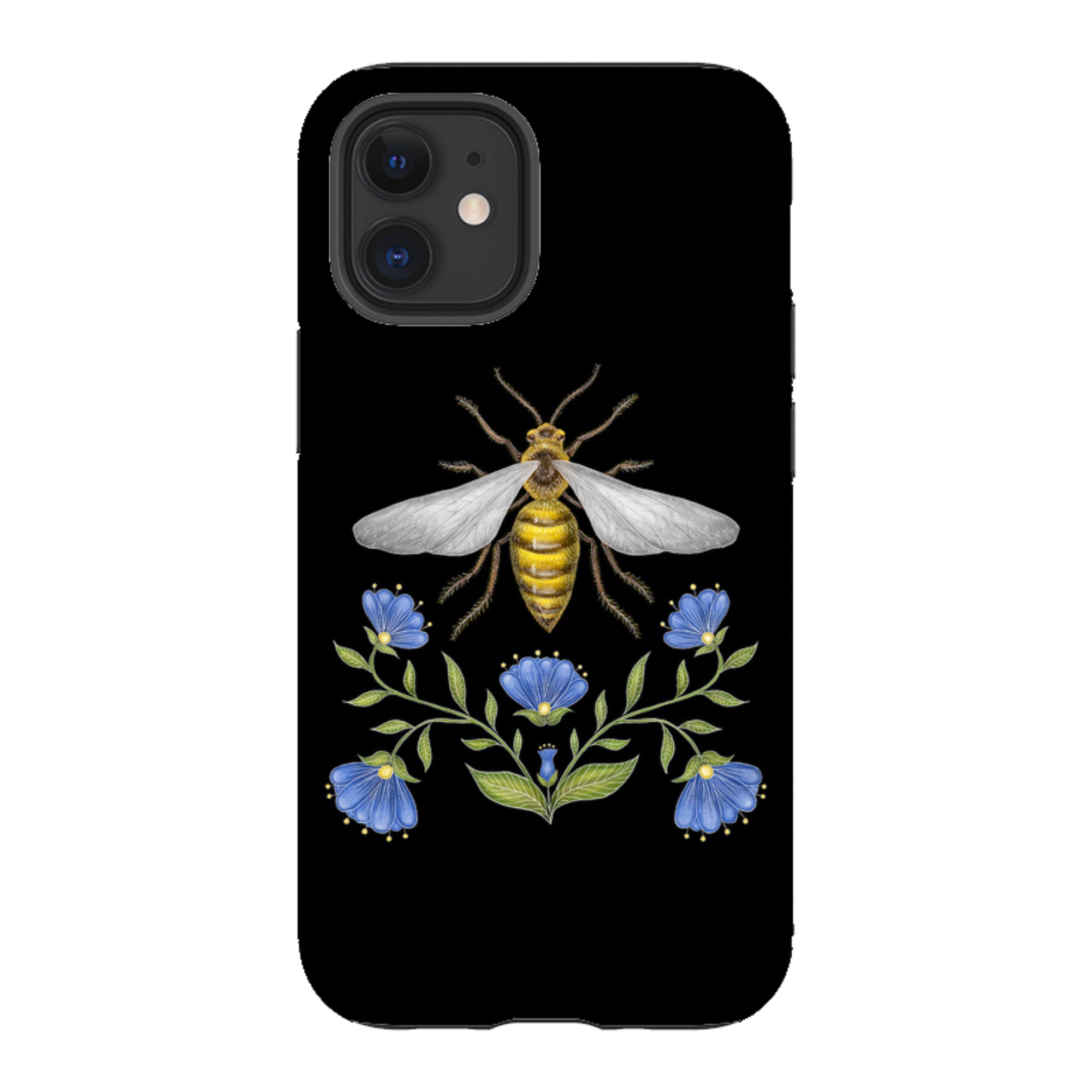 iPhone Tough Case - Wings Of Freedom Black By Catherine Rowe