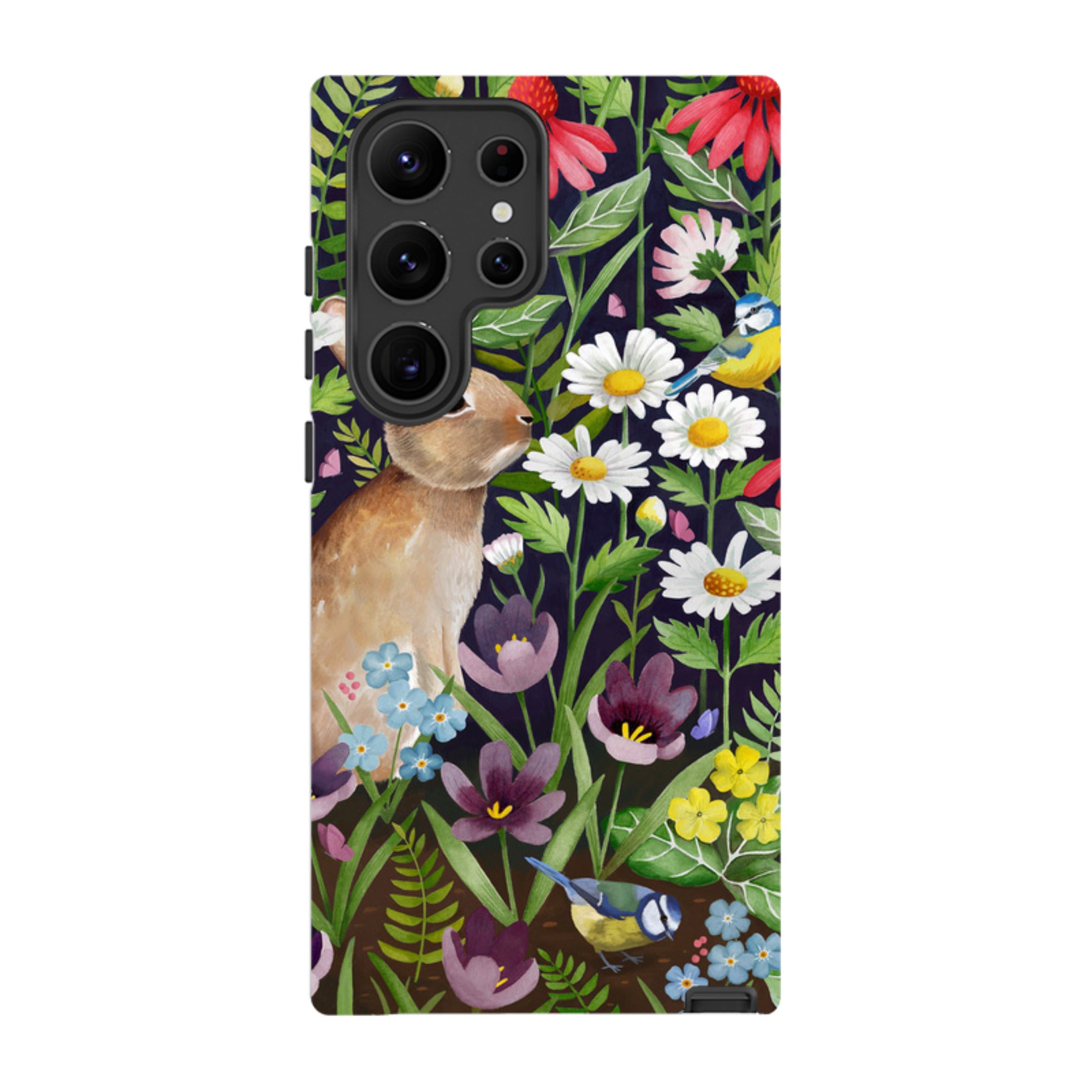 Samsung Tough Case - Rabbit And Wildflowers By Bex Parkin