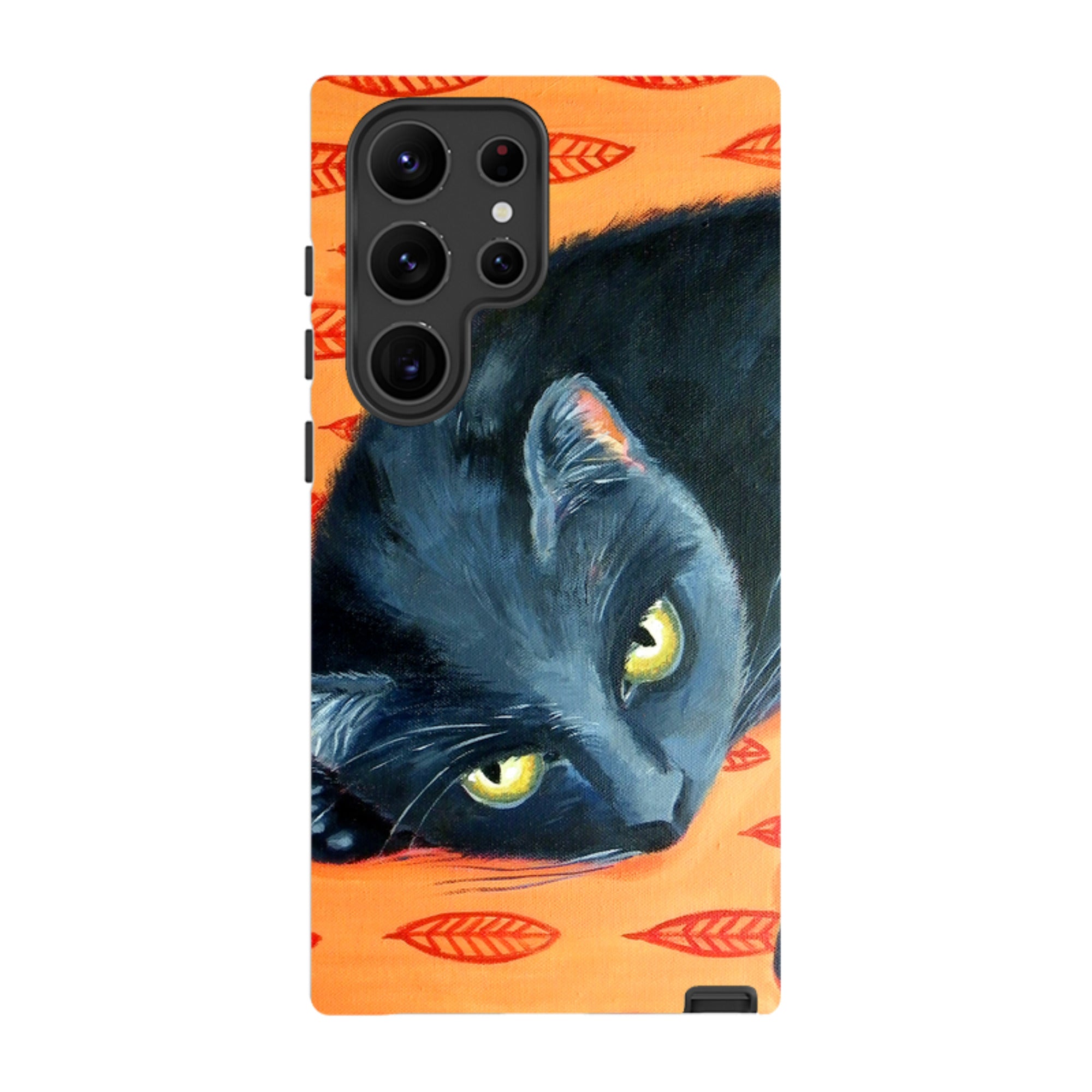 Samsung Tough Case - Black Cat By Mary Stubberfield