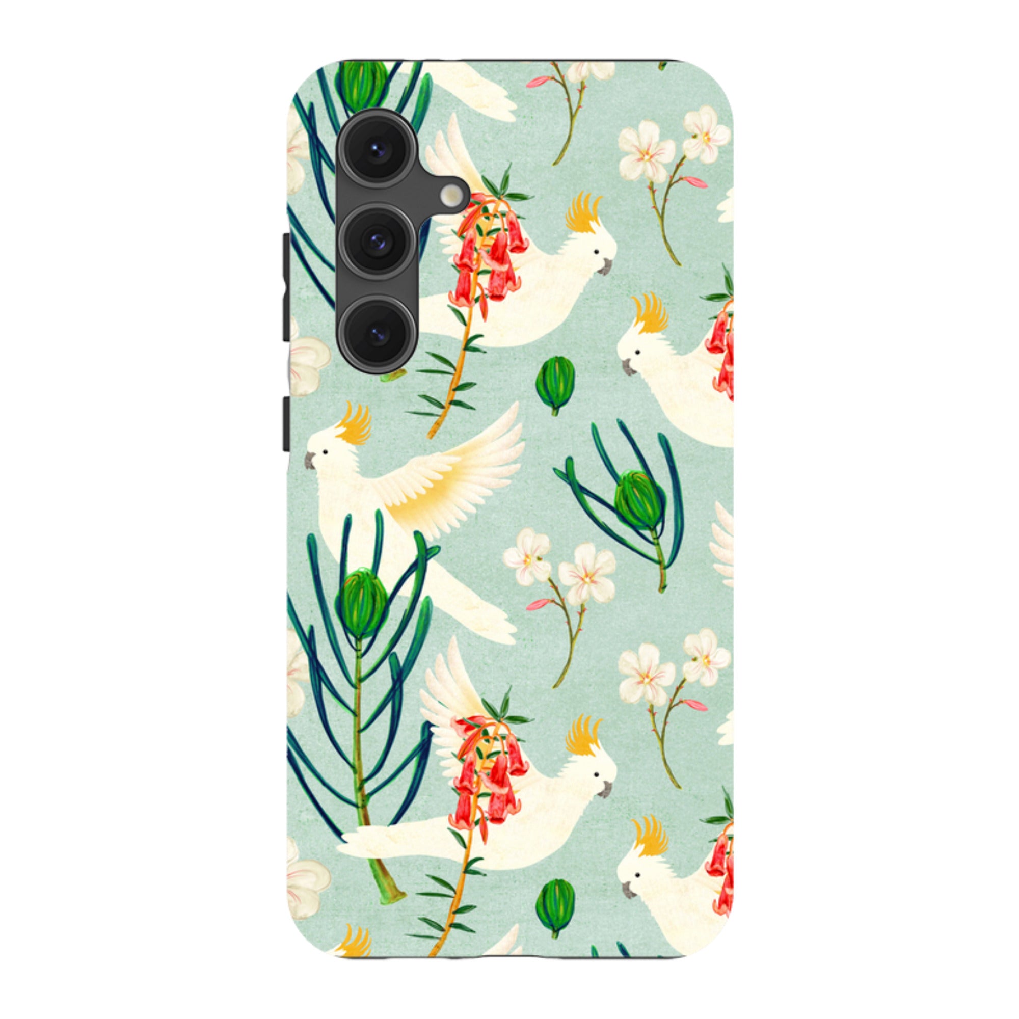 Samsung Tough Case - Cockatoo And Flowers By Katherine Quinn
