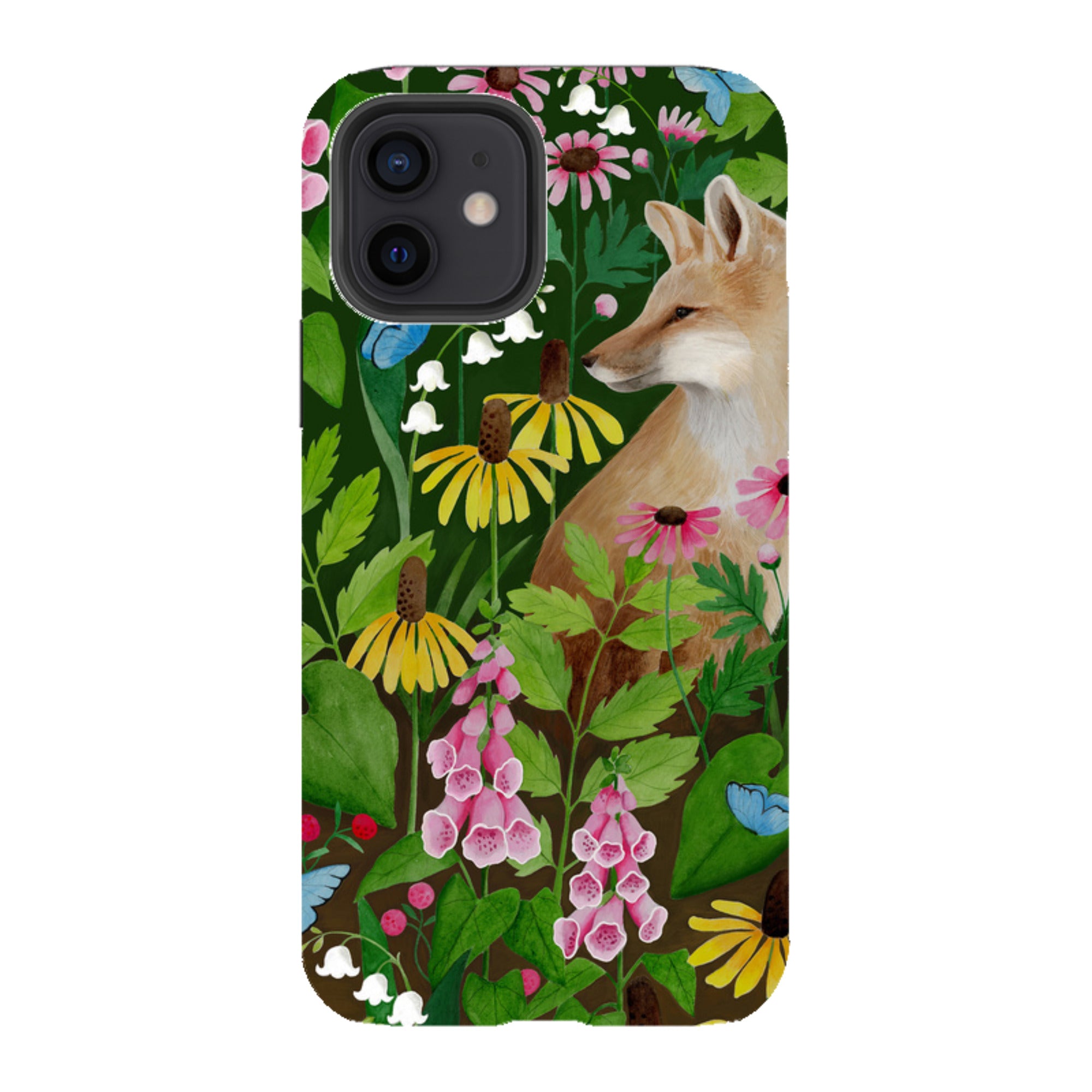 iPhone Tough Case - Fox And Foxgloves By Bex Parkin