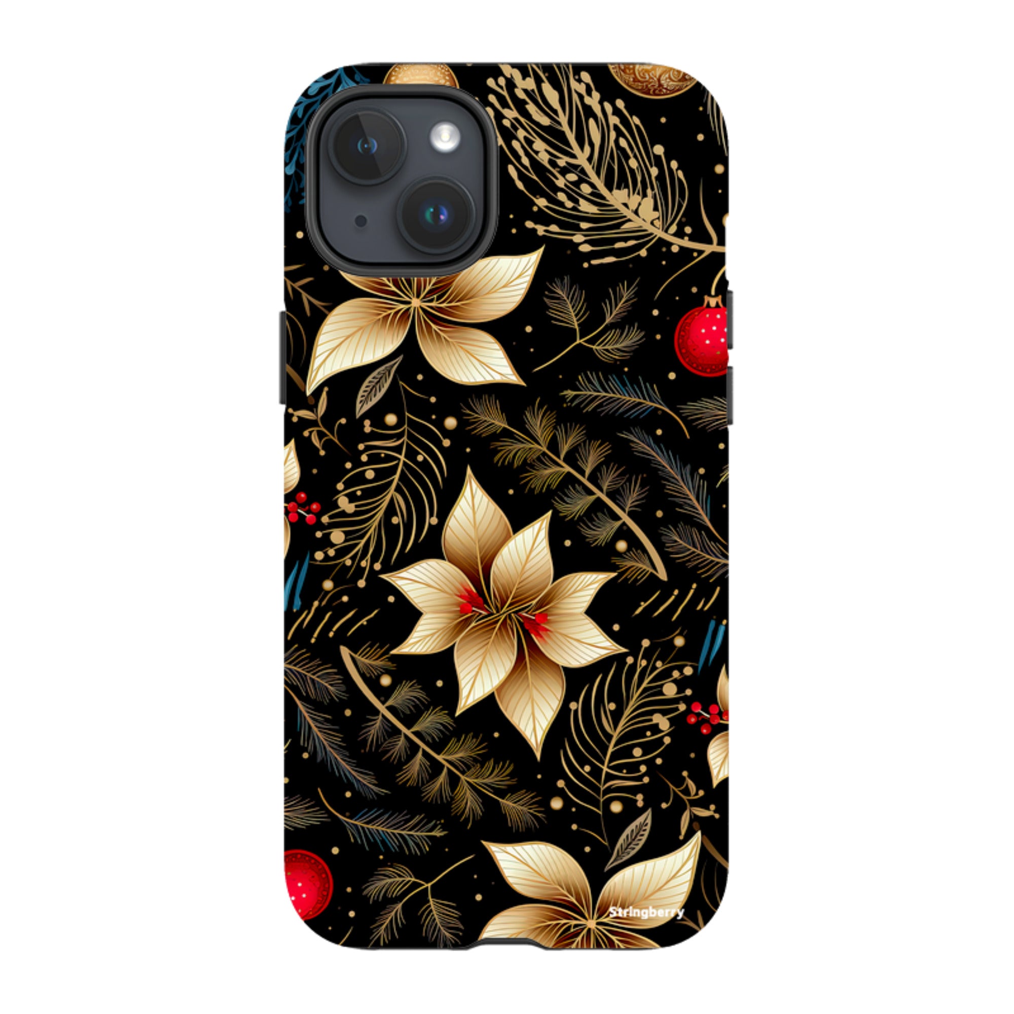 iPhone Tough Case - Golden Winter Floral