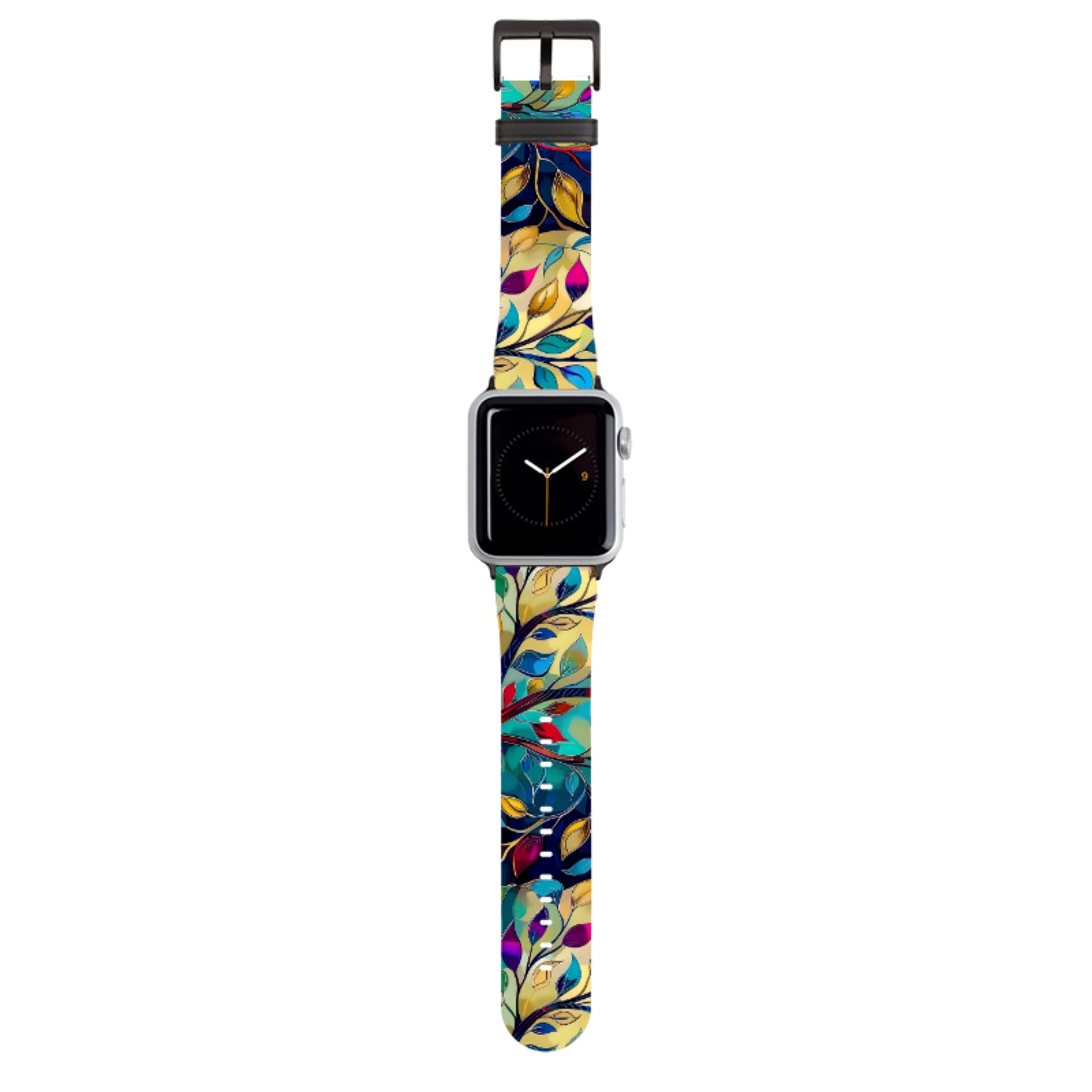 Teal Leaves Apple Watch Strap