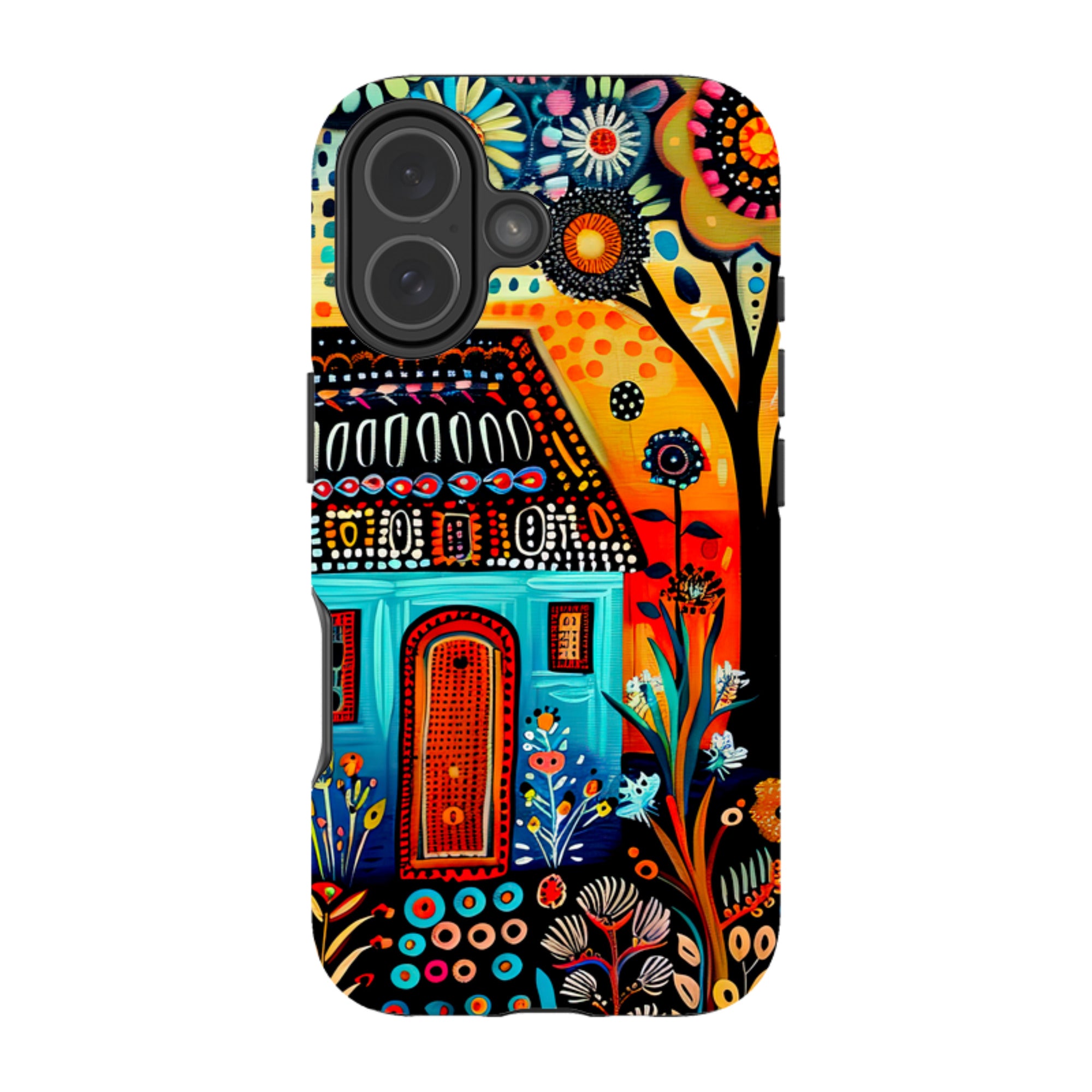 iPhone Case - Folk Art House VI
