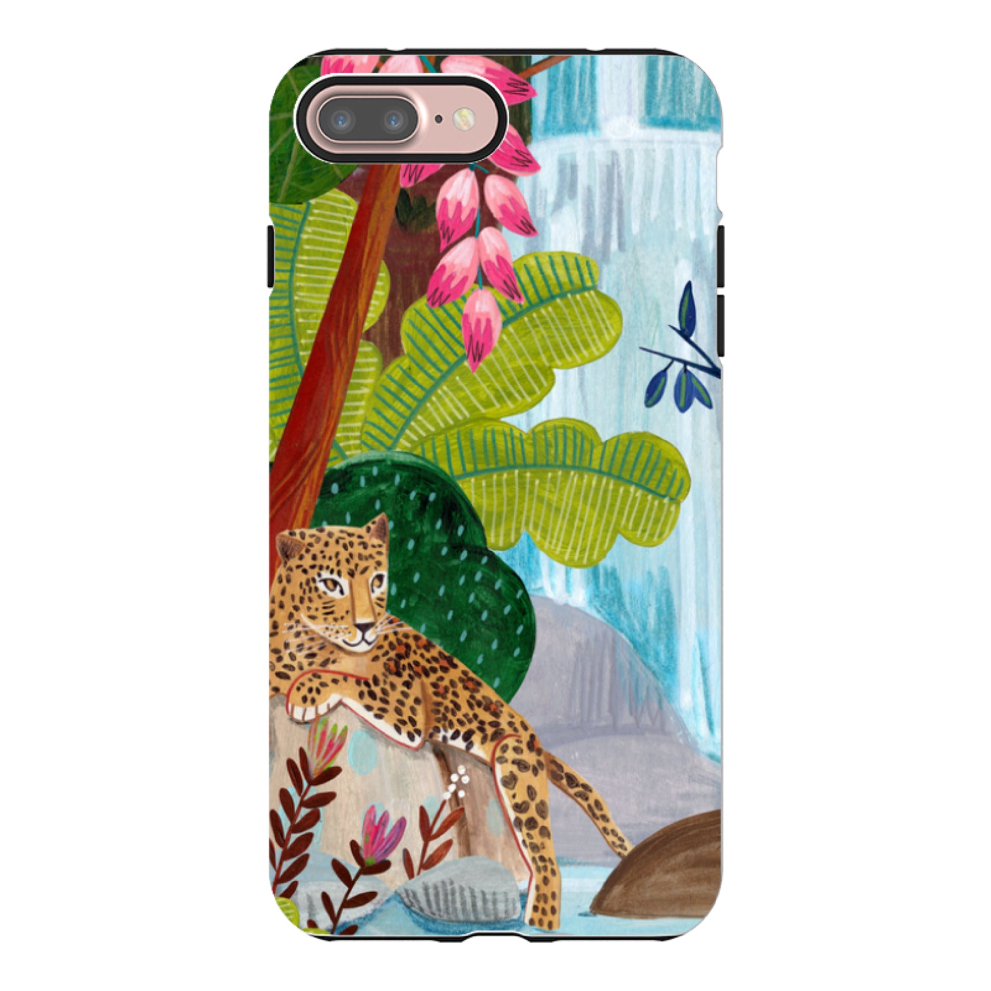 iPhone Tough Case - Waterfall Leopard By Caroline Bonne Muller