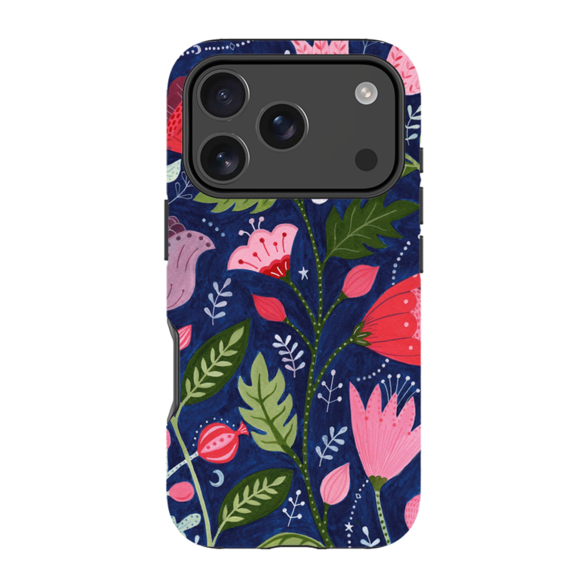 iPhone MagSafe Tough Case - Flowers on Blue By Bex Parkin