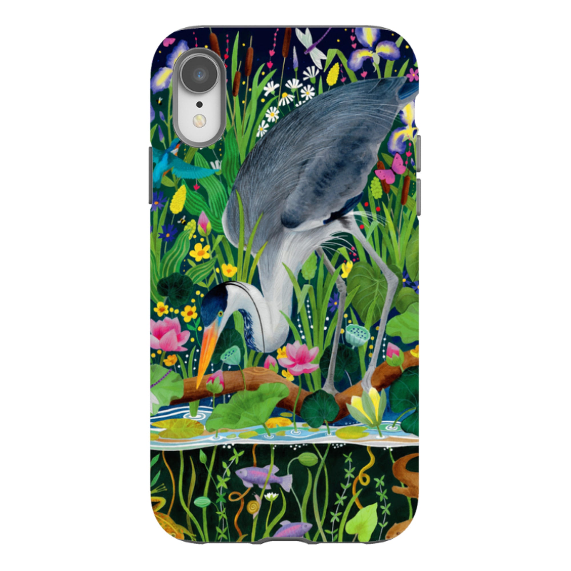 iPhone Tough Case - Heron Fishing By Bex Parkin