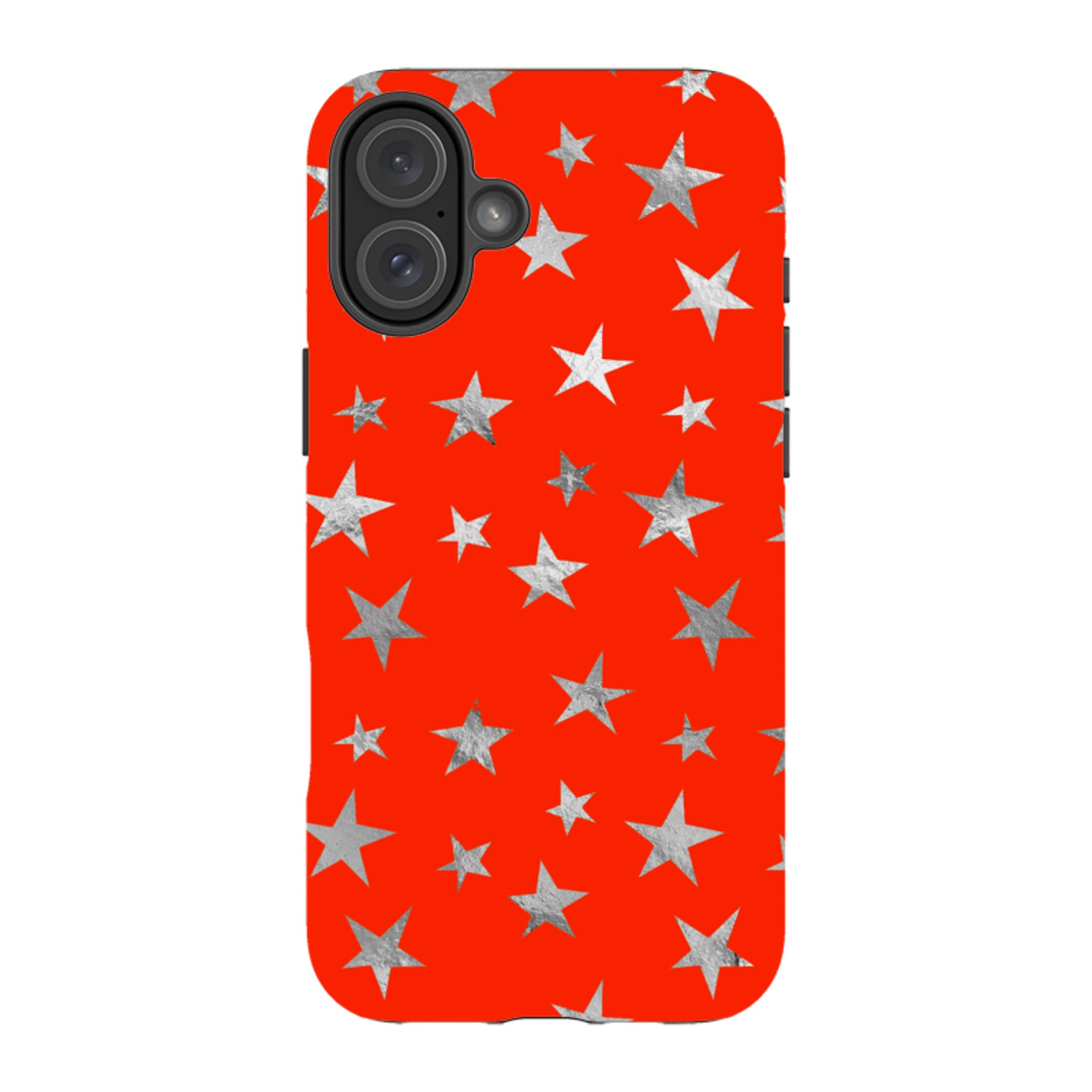 iPhone Tough Case - Red and Silver Stars