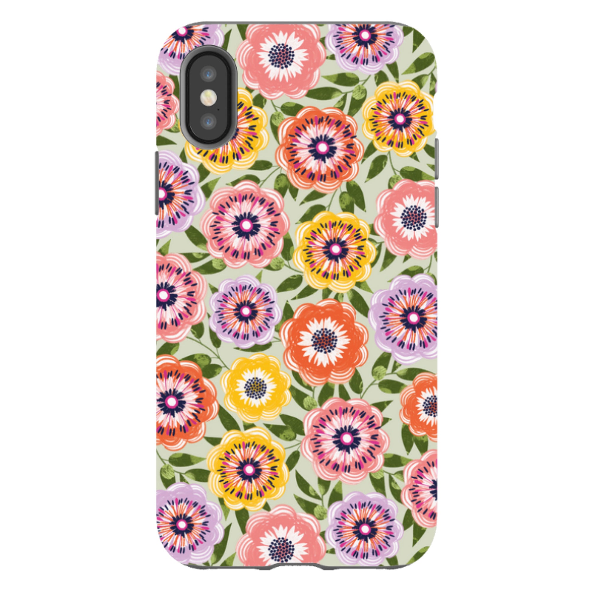 iPhone Tough Case - Bright Blooms II By Ali Brookes