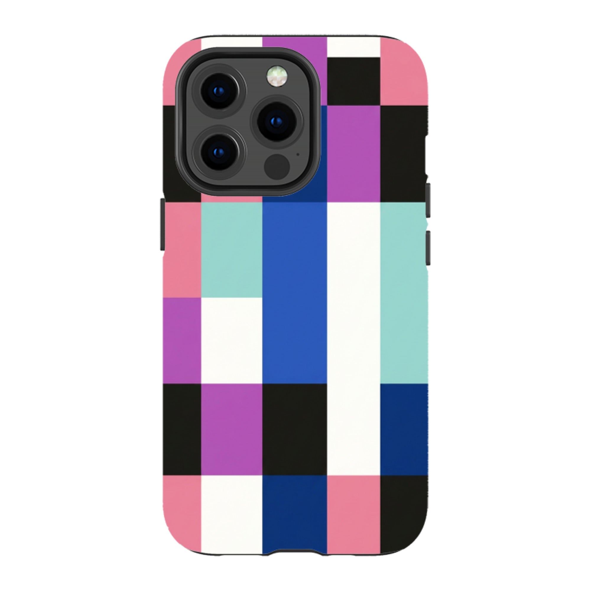iPhone MagSafe Tough Case - Pastel Cyberpunk Checkerboard