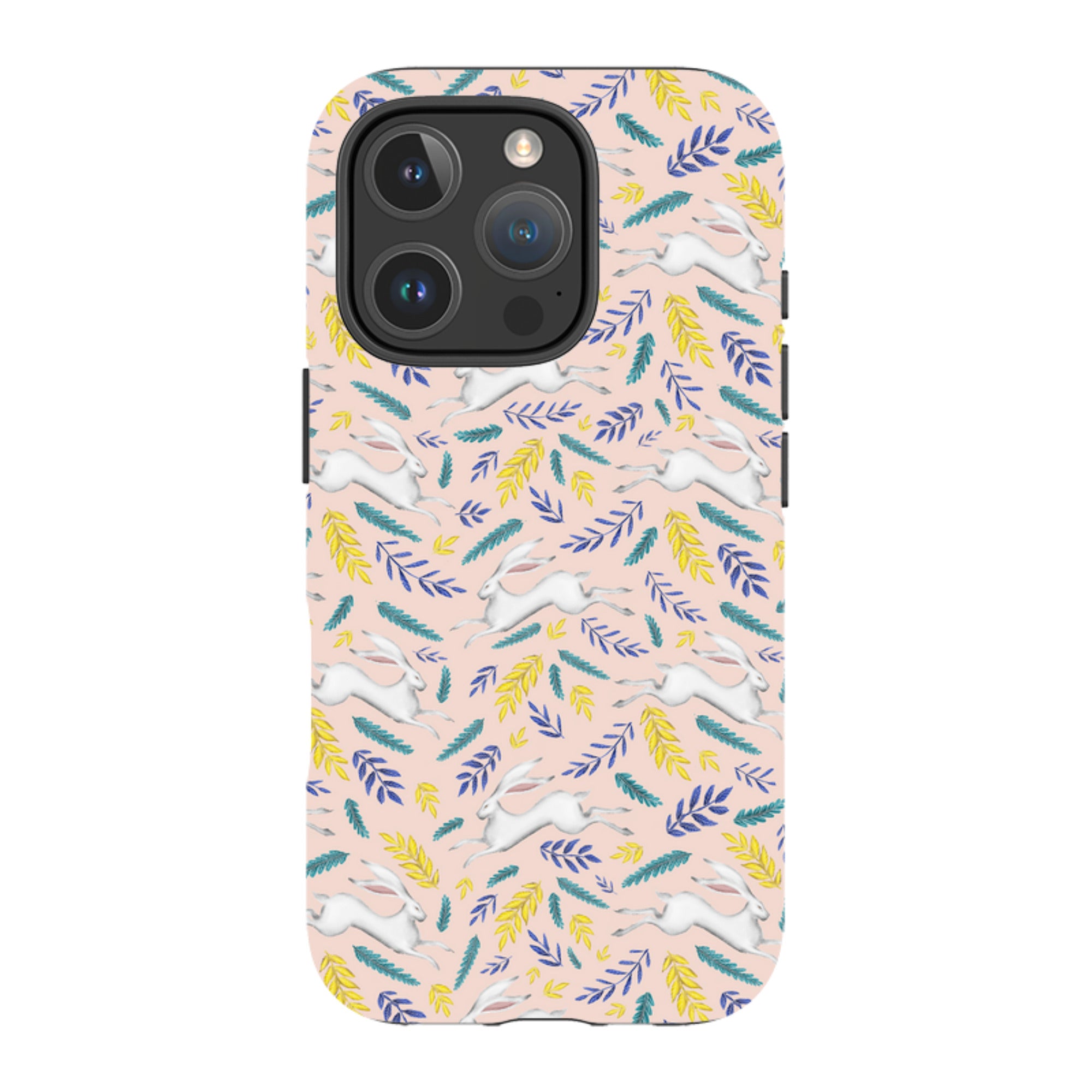 iPhone MagSafe Tough Case -  White Hare Pattern By Catherine Rowe
