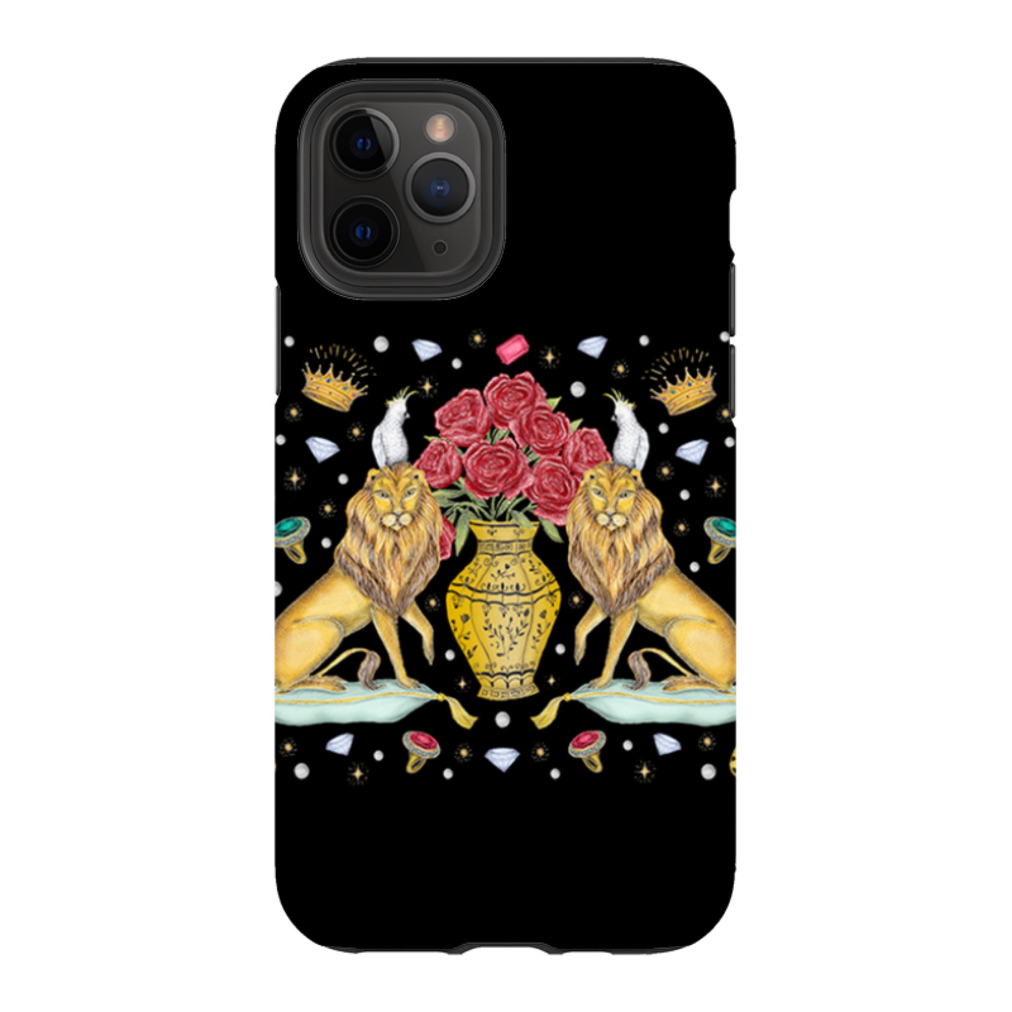 iPhone Tough Case - Lion And Vase By Catherine Rowe
