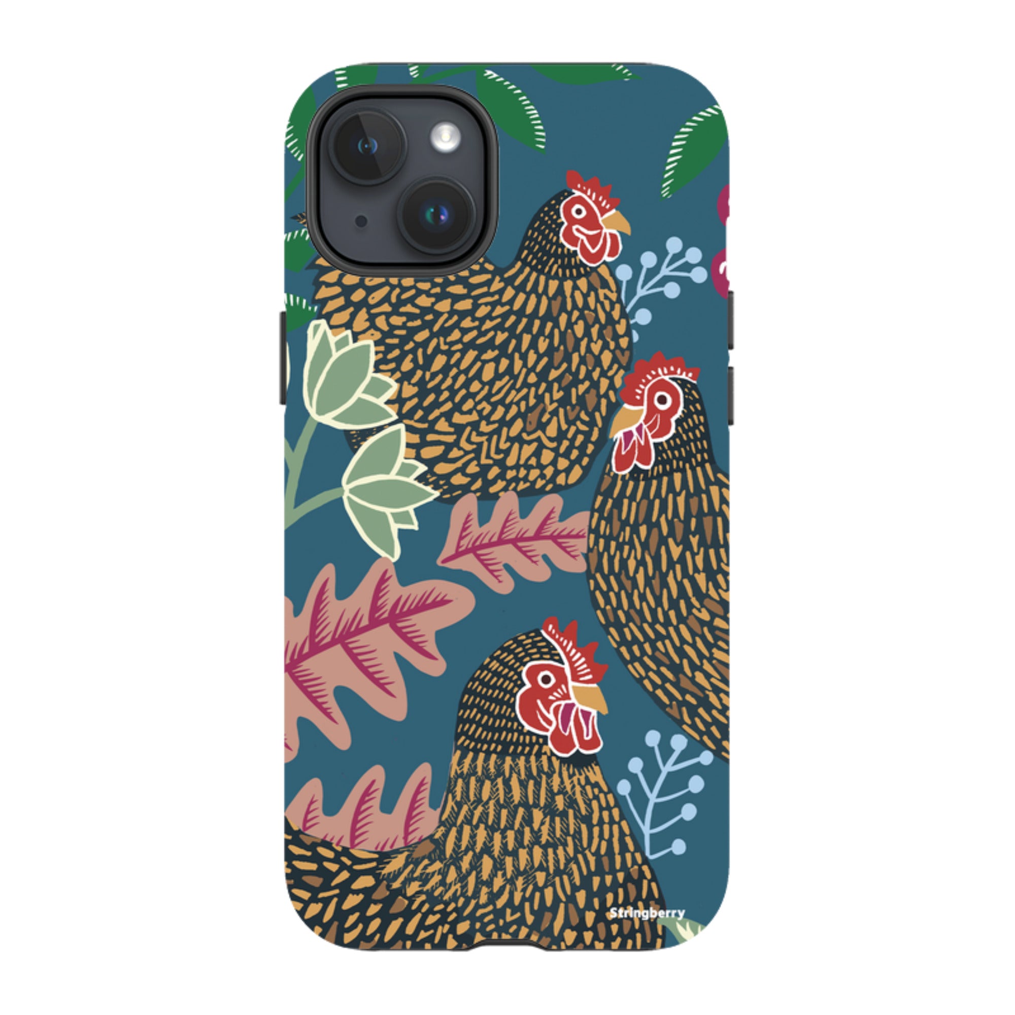 iPhone Tough Case - Three French Hens By Kate Heiss