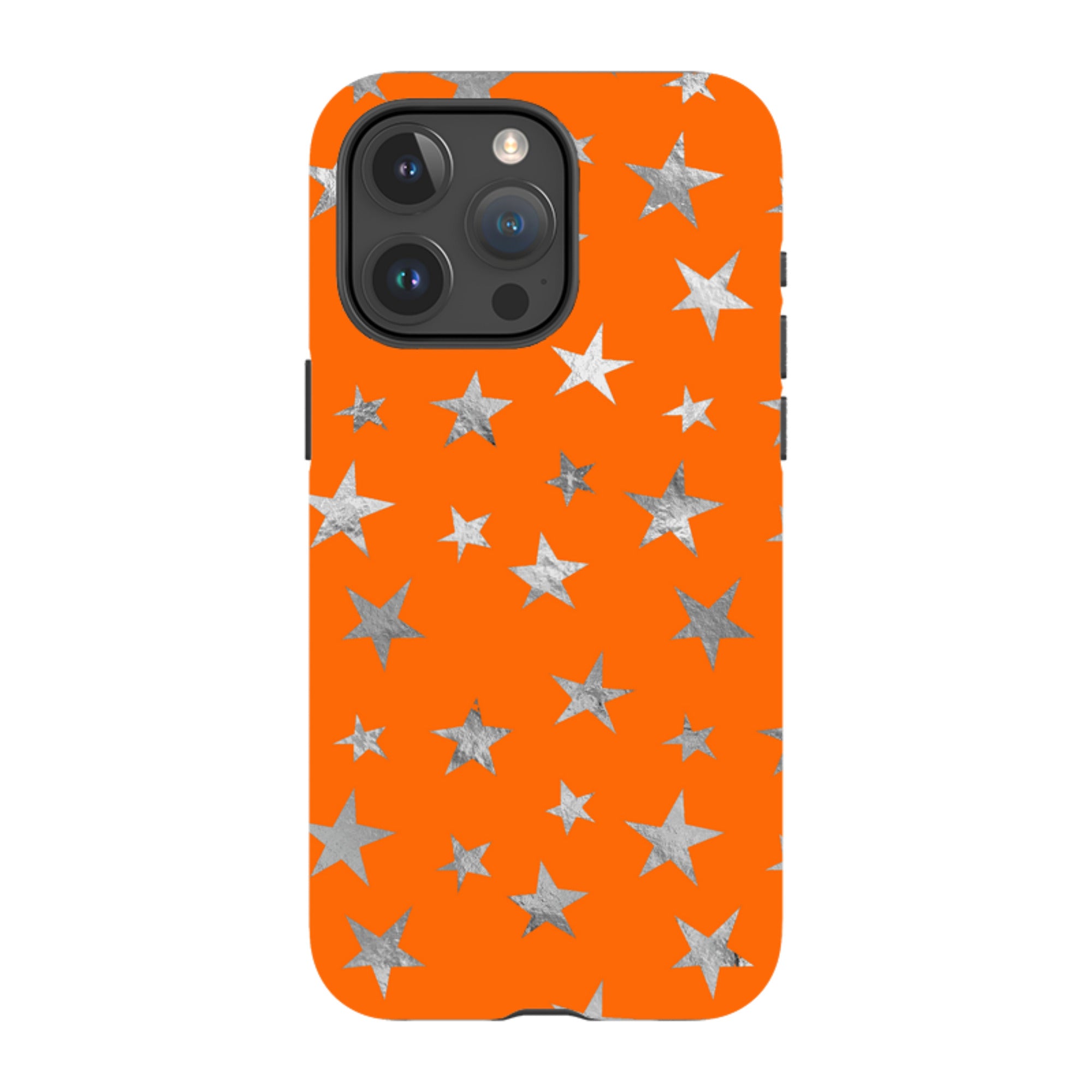 iPhone Tough Case - Orange and Silver Stars