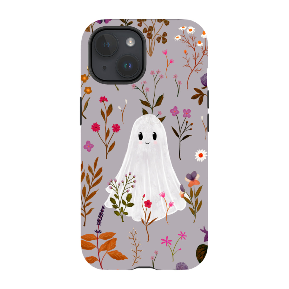 iPhone Tough Case - Ghost in the Garden - Mauve Multi By Katherine Quinn