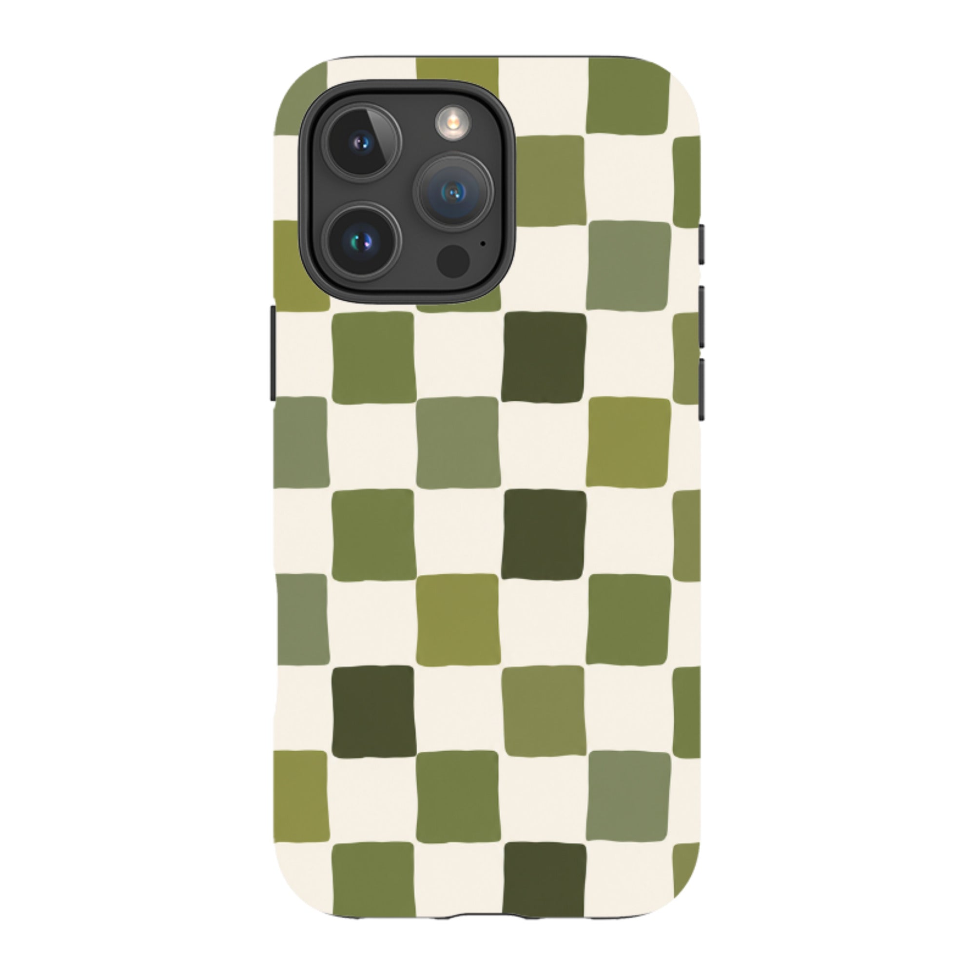 iPhone MagSafe Tough Case - Green Checkerboard