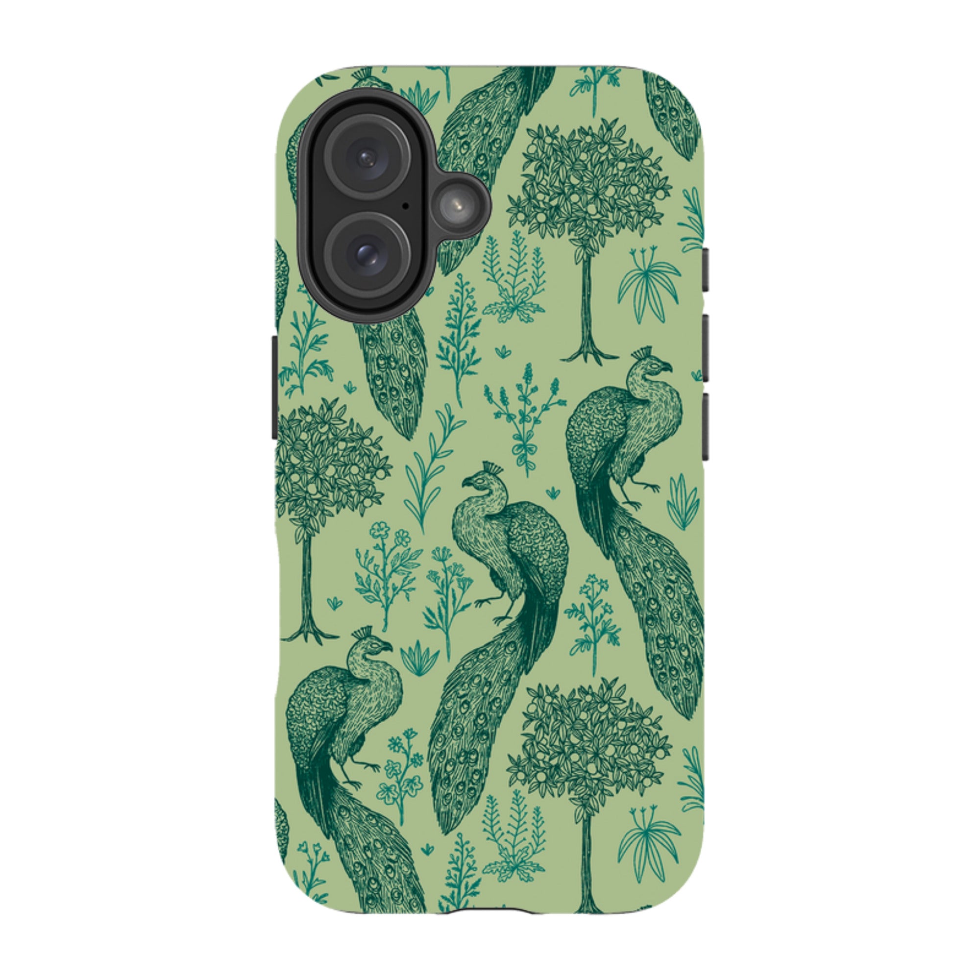 iPhone Tough Case - Peacock Pattern By Anna Stead