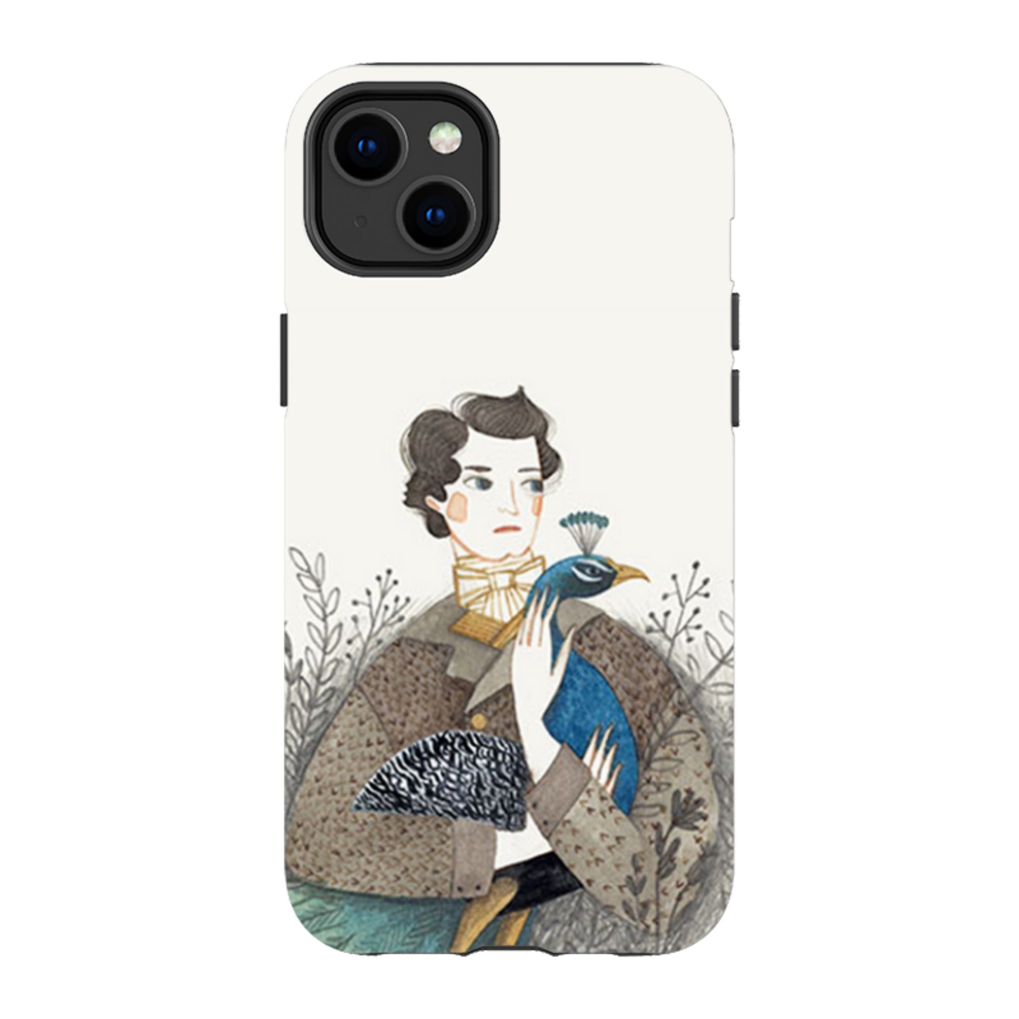 iPhone Tough Case - Man With Peacock By Meghann Rader