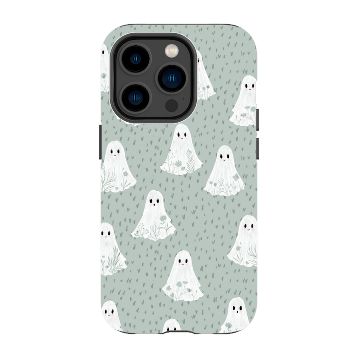 iPhone Tough Case - Floral Ghosts - Dusty Gourd By Katherine Quinn
